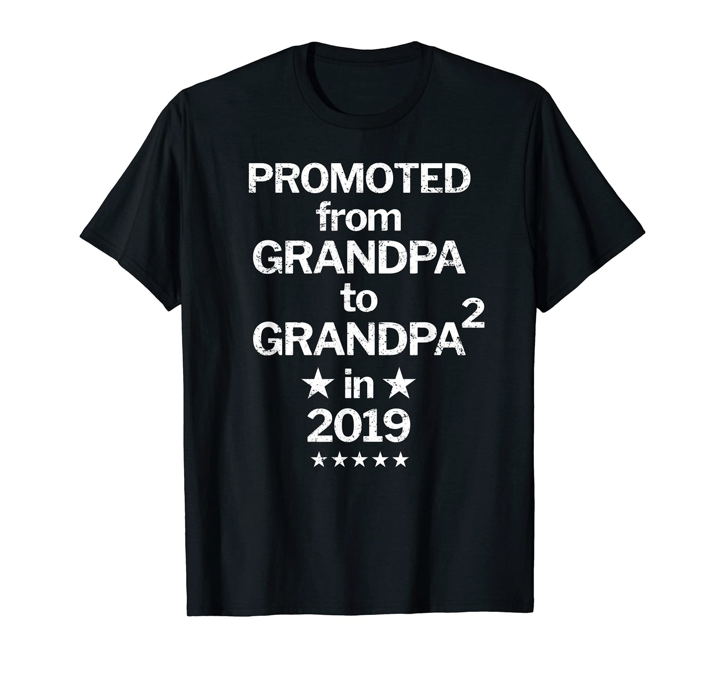 Mens Promoted To Grandpa Squared Faded T-Shirt - Unique Graphic for Adults - T-Shirt, Sweatshirt, Hoodie