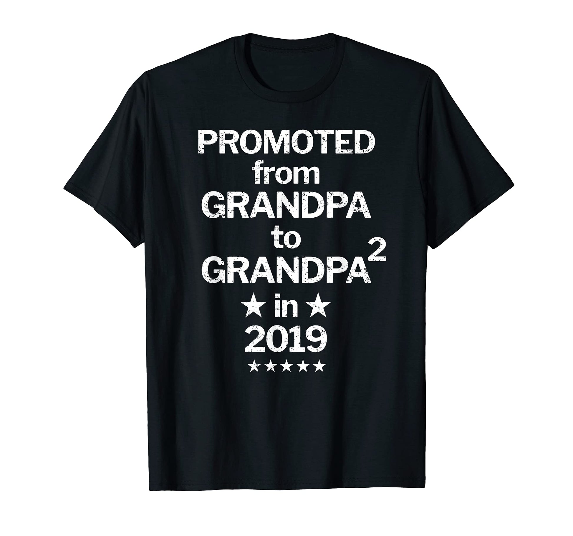 Mens Promoted To Grandpa Squared Faded T-Shirt - Unique Graphic for Adults - T-Shirt, Sweatshirt, Hoodie