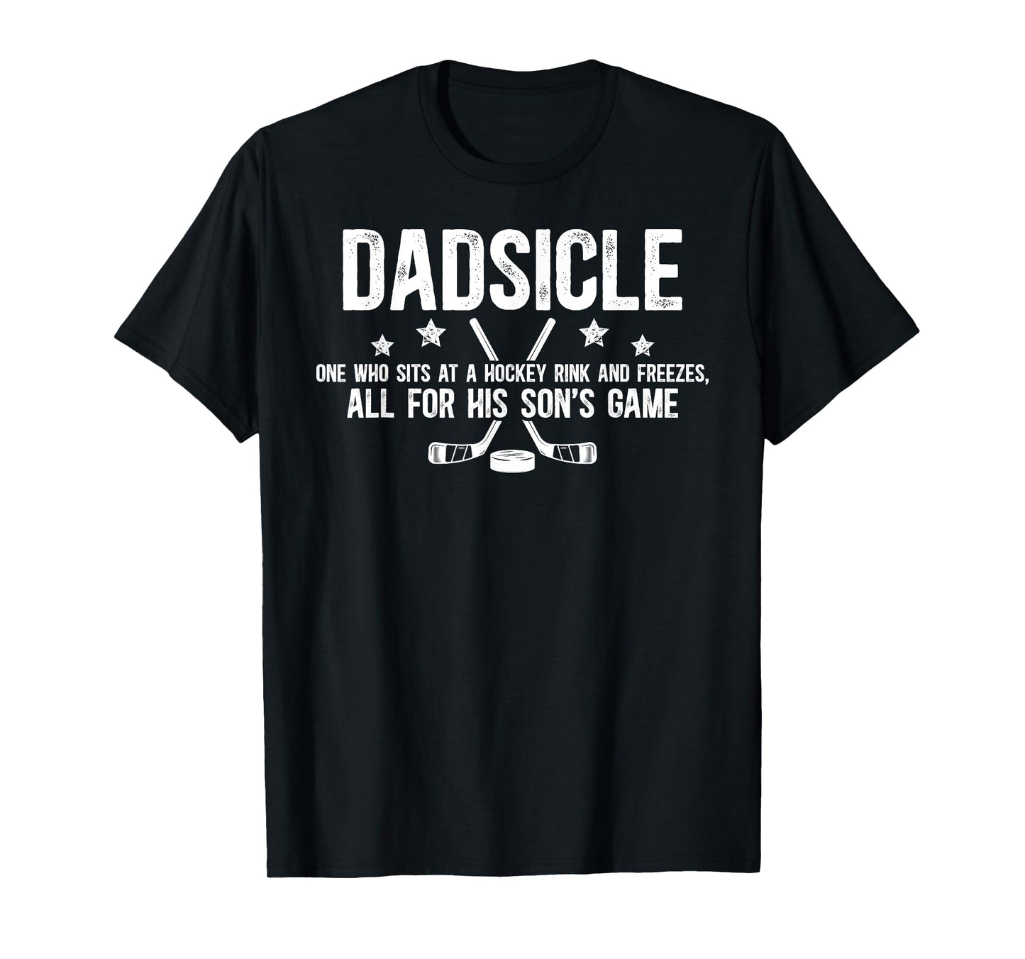 Dadsicle Hockey Dad Ice Hockey T-Shirt - Minimalist Print for Adults - T-Shirt, Sweatshirt, Hoodie