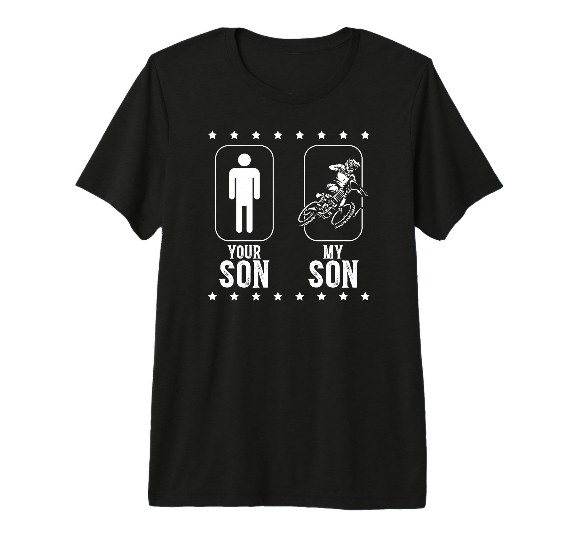 Mens My Son Dirt Bike Dad Dirt Biker T-Shirt - Trendy Graphic for Adults - T-Shirt, Sweatshirt, Hoodie