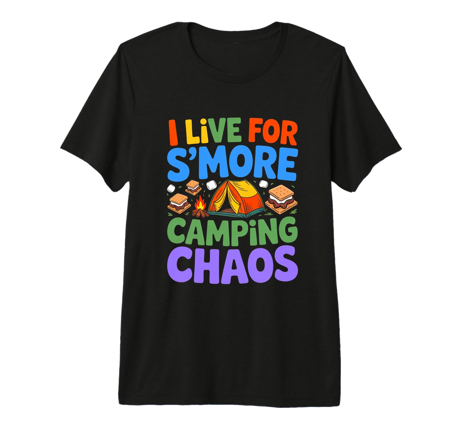 Camping Mom Dad Live Smore Camping T-Shirt - Aesthetic Graphic for Adults - T-Shirt, Sweatshirt, Hoodie