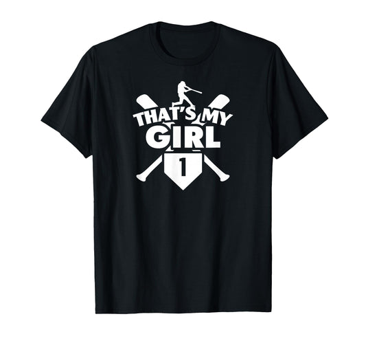 Baseball Mom Dad Thats My 1 Softball T-Shirt - Graphic Print Men Women - T-Shirt, Sweatshirt, Hoodie