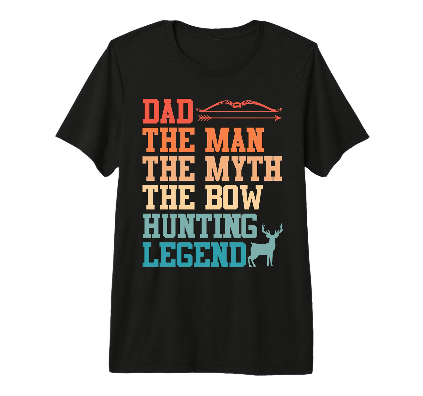 Mens Dad Myth Bow Hunting Legend T-Shirt - Aesthetic Graphic Men Women - T-Shirt, Sweatshirt, Hoodie
