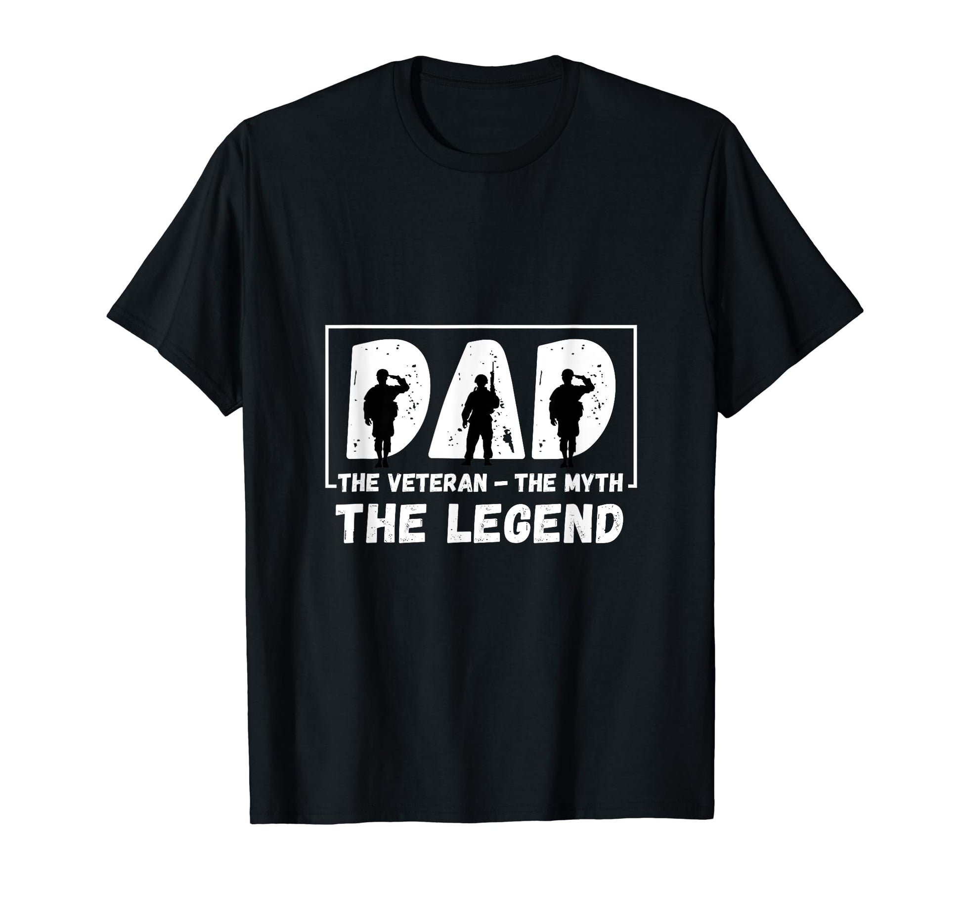 Veteran Dad Myth Legend Military T-Shirt - Custom Art Print Men Women - T-Shirt, Sweatshirt, Hoodie
