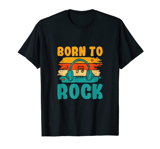 Born To Rock Music Lover Musician T-Shirt - Minimalist Print for Adults - T-Shirt, Sweatshirt, Hoodie