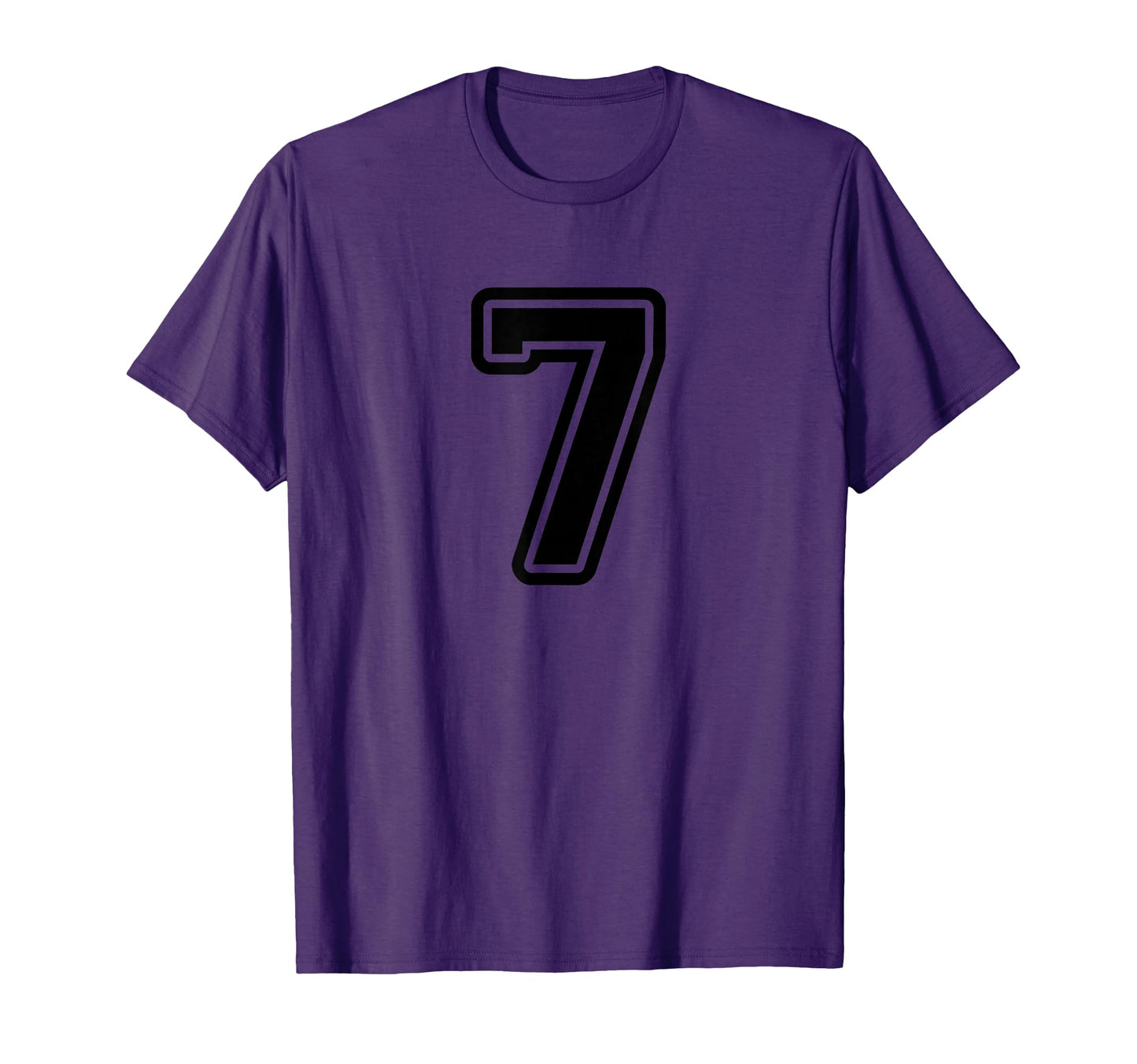 Number 7 Black Sport Varsity Number 7 T-Shirt - Graphic Print for Adults - T-Shirt, Sweatshirt, Hoodie