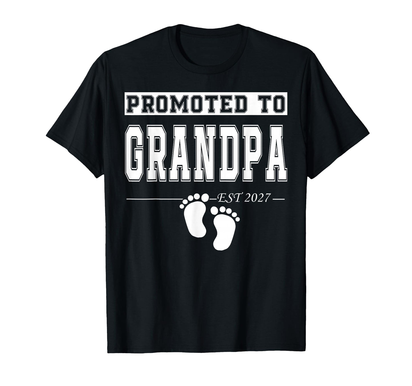Promoted To Grandpa Est 2027 T-Shirt - Trendy Graphic for Adults - T-Shirt, Sweatshirt, Hoodie