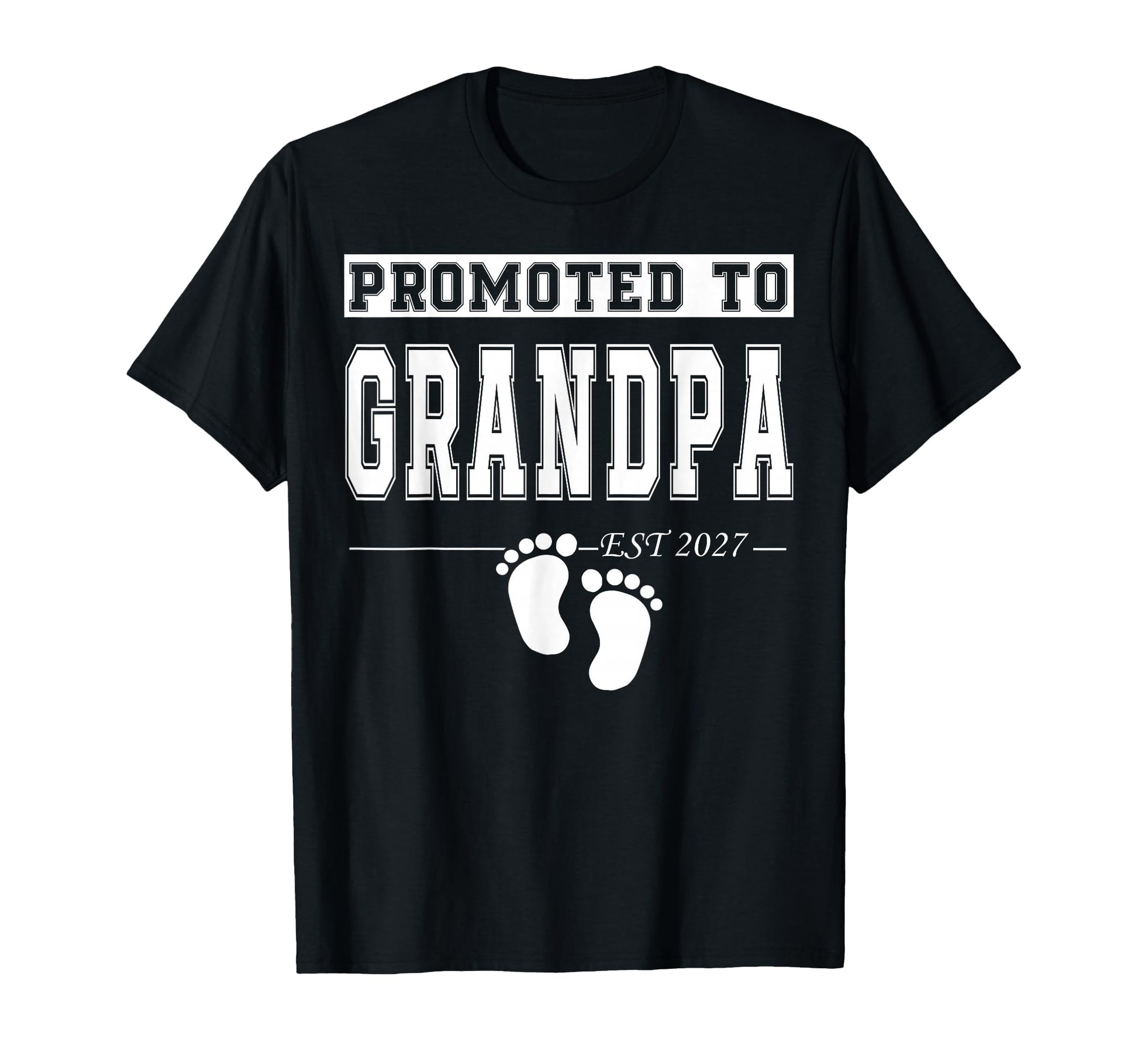 Promoted To Grandpa Est 2027 T-Shirt - Trendy Graphic for Adults - T-Shirt, Sweatshirt, Hoodie