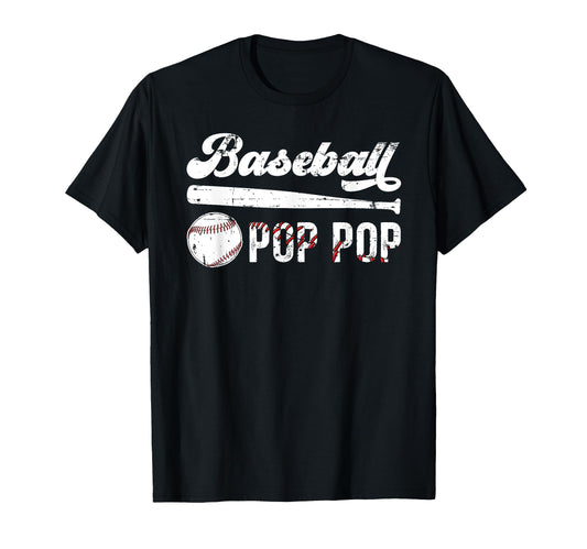 Baseball Pop Pop Baseball Player Pop T-Shirt - Streetwear Style for Adults - T-Shirt, Sweatshirt, Hoodie