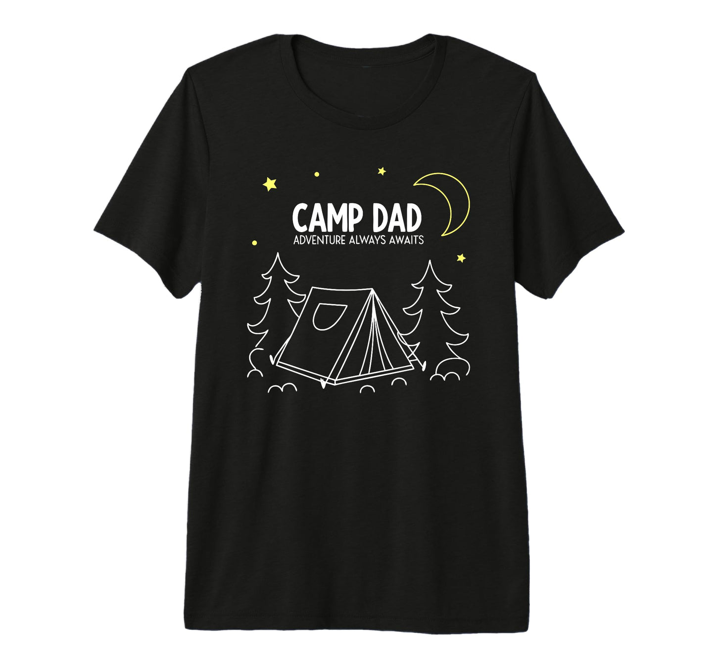 Mens Fathers Day Camping Dad T-Shirt - Custom Art Print Men Women - T-Shirt, Sweatshirt, Hoodie
