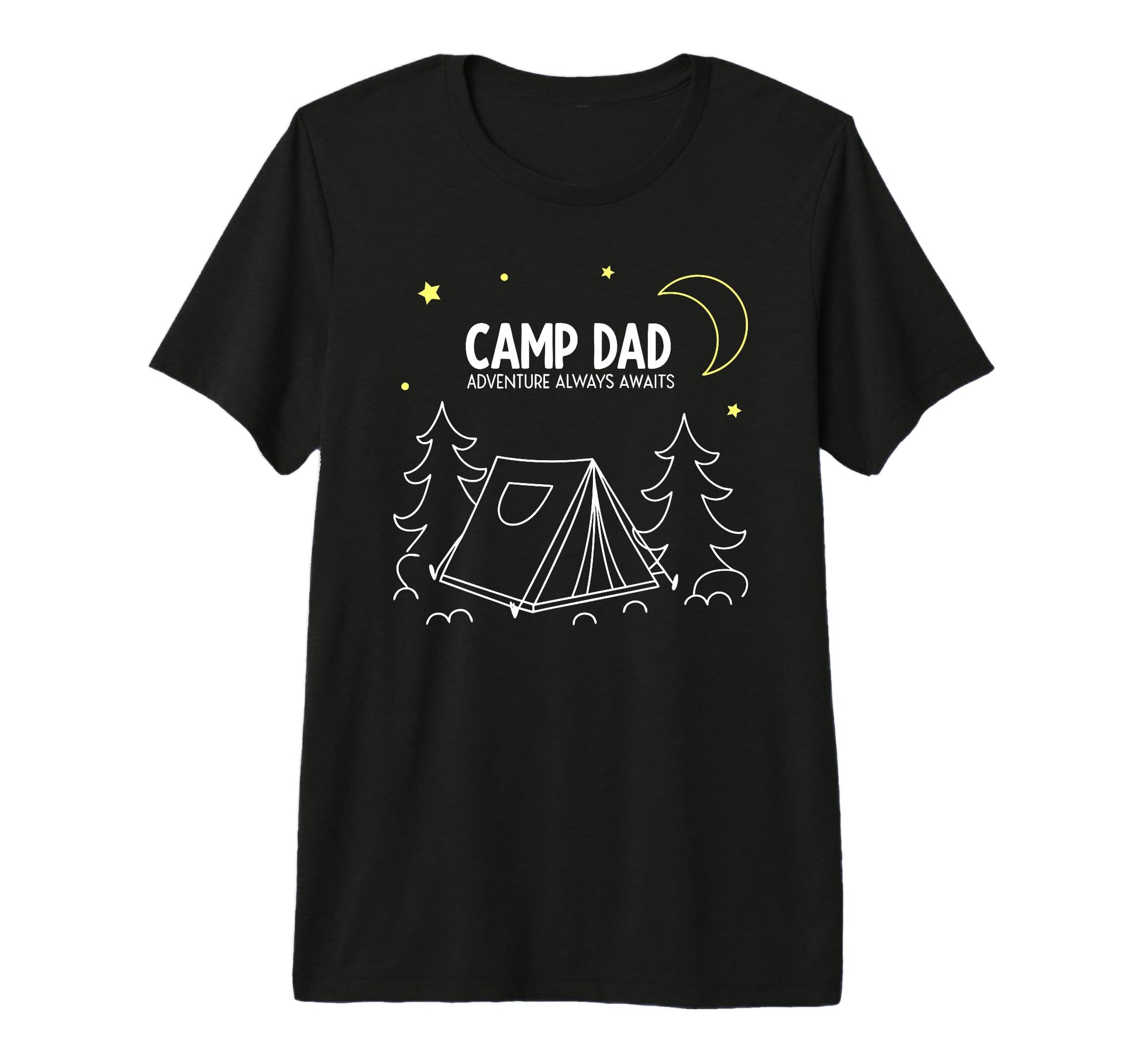 Mens Fathers Day Camping Dad T-Shirt - Custom Art Print Men Women - T-Shirt, Sweatshirt, Hoodie