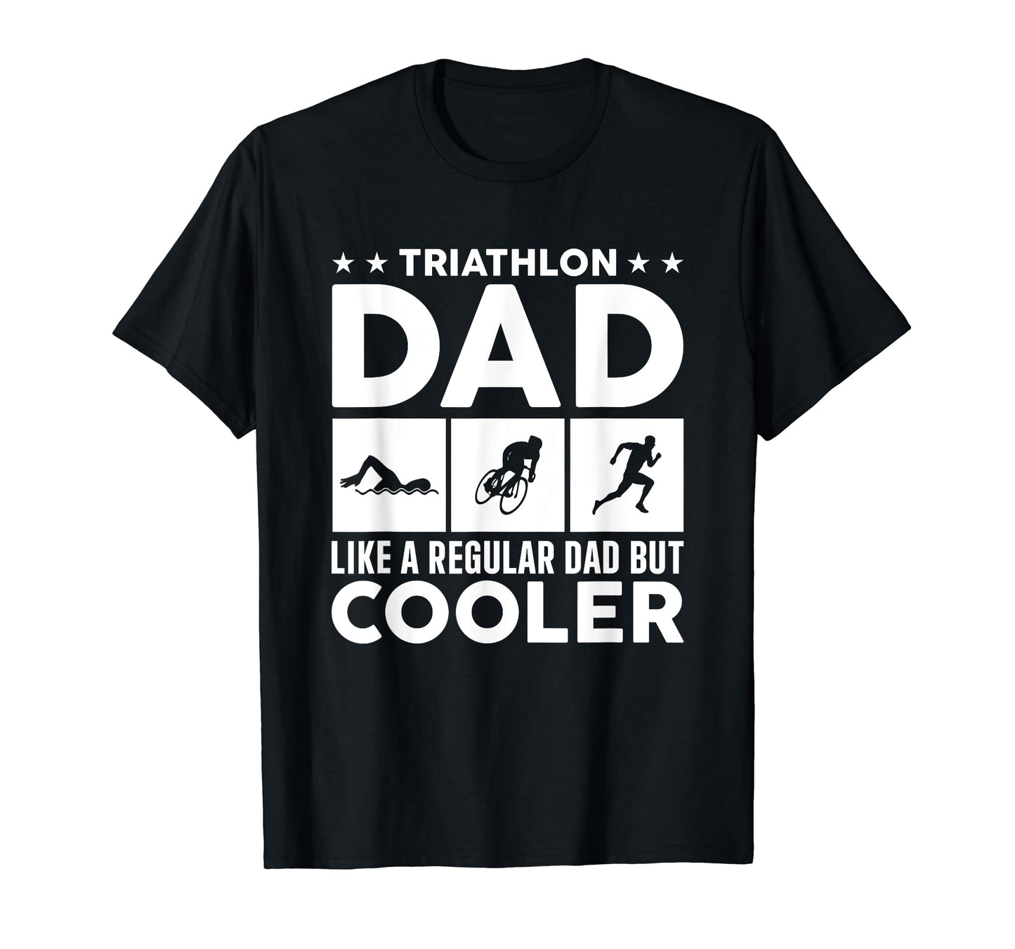 Funny Triathlon Dad Swim Bike Run T-Shirt - Custom Art Print Men Women - T-Shirt, Sweatshirt, Hoodie