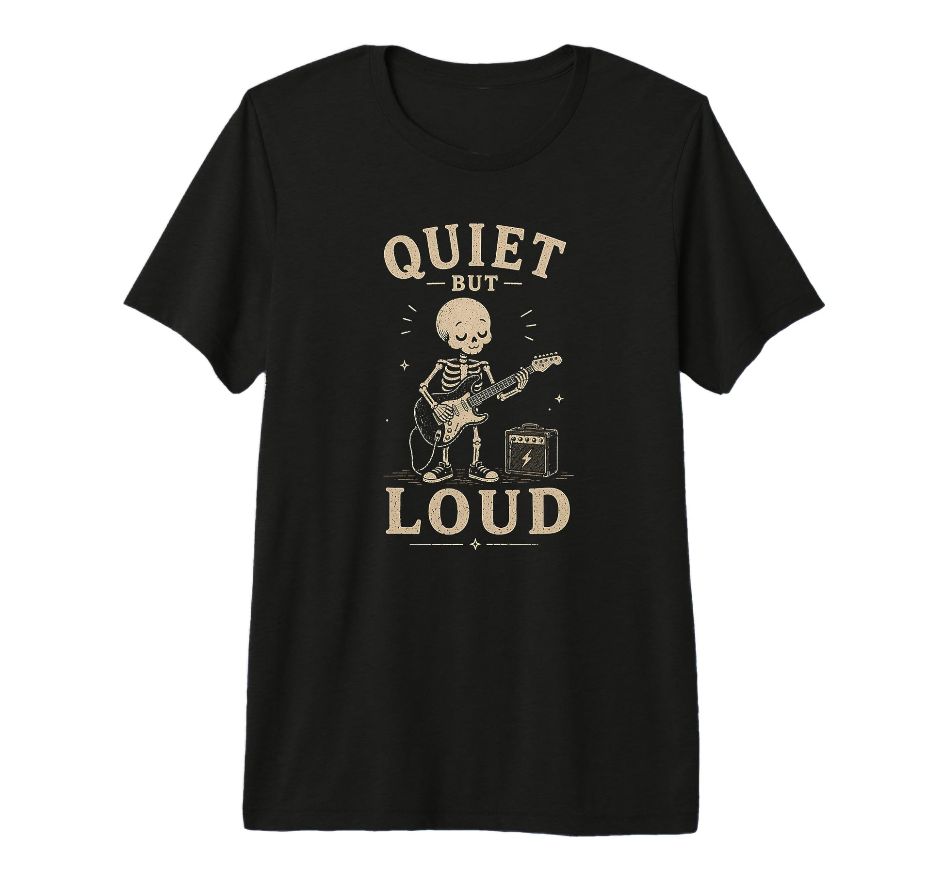 Quiet But Loud Funny Guitar Player T-Shirt - Aesthetic Graphic for Adults - T-Shirt, Sweatshirt, Hoodie