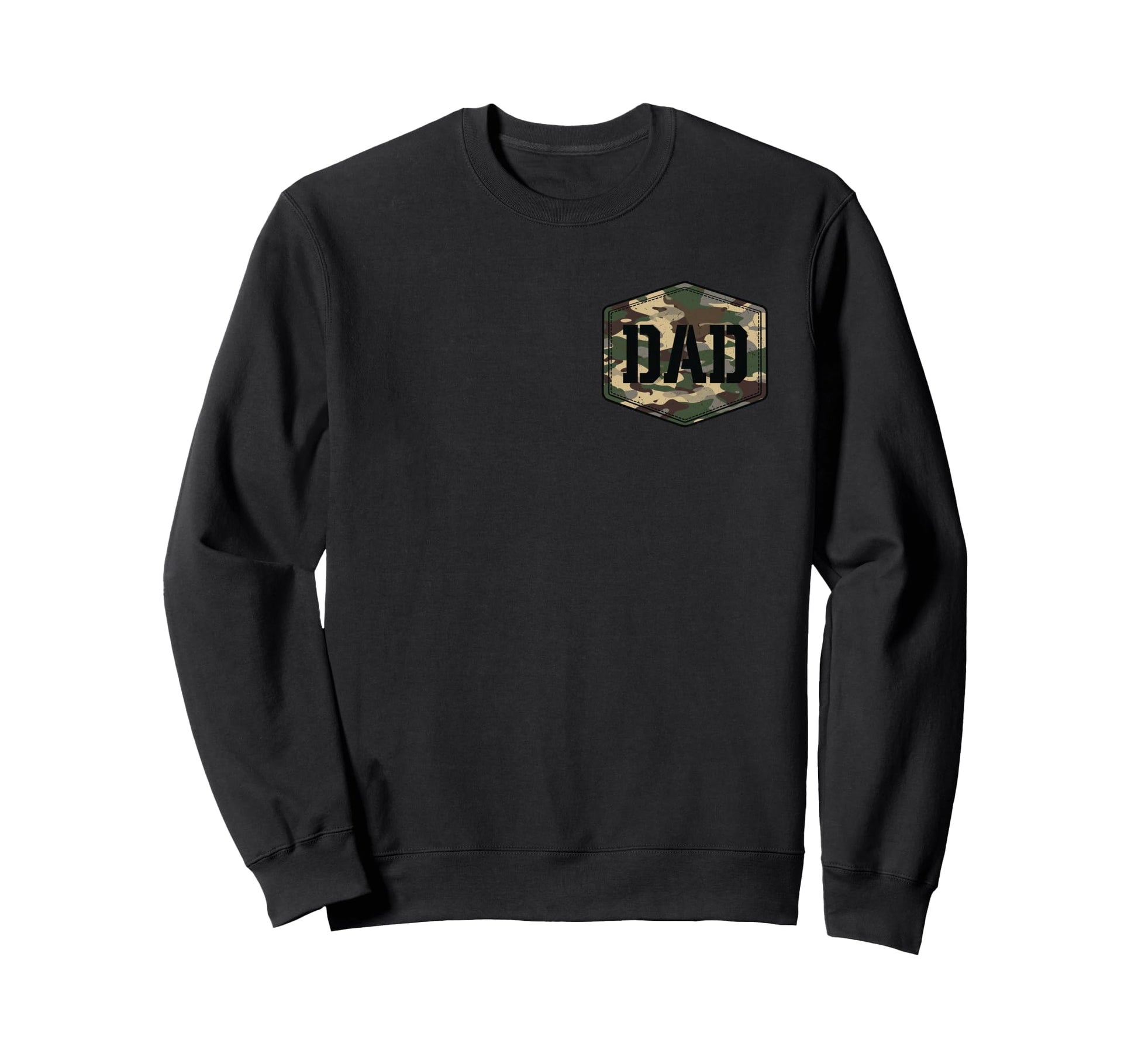 Military Old School Camo Dad Pocket Sweatshirt - Minimalist Print Unisex - T-Shirt, Sweatshirt, Hoodie