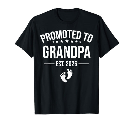 1St Time Grandpa Est 2026 New First T-Shirt - Custom Art Print Men Women - T-Shirt, Sweatshirt, Hoodie