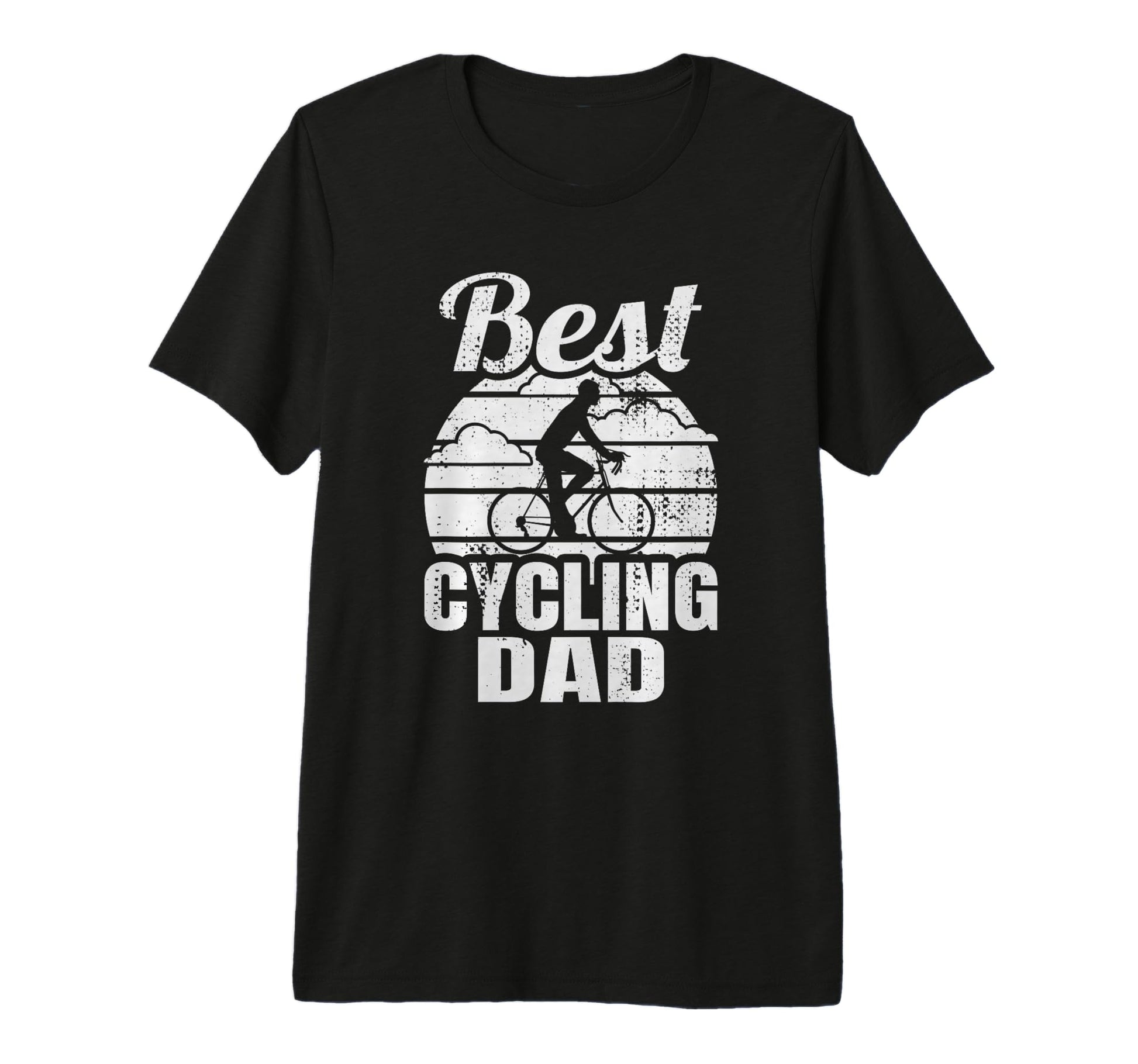 Mens Best Cycling Dad Cyclist Papa T-Shirt - Custom Art Print Men Women - T-Shirt, Sweatshirt, Hoodie