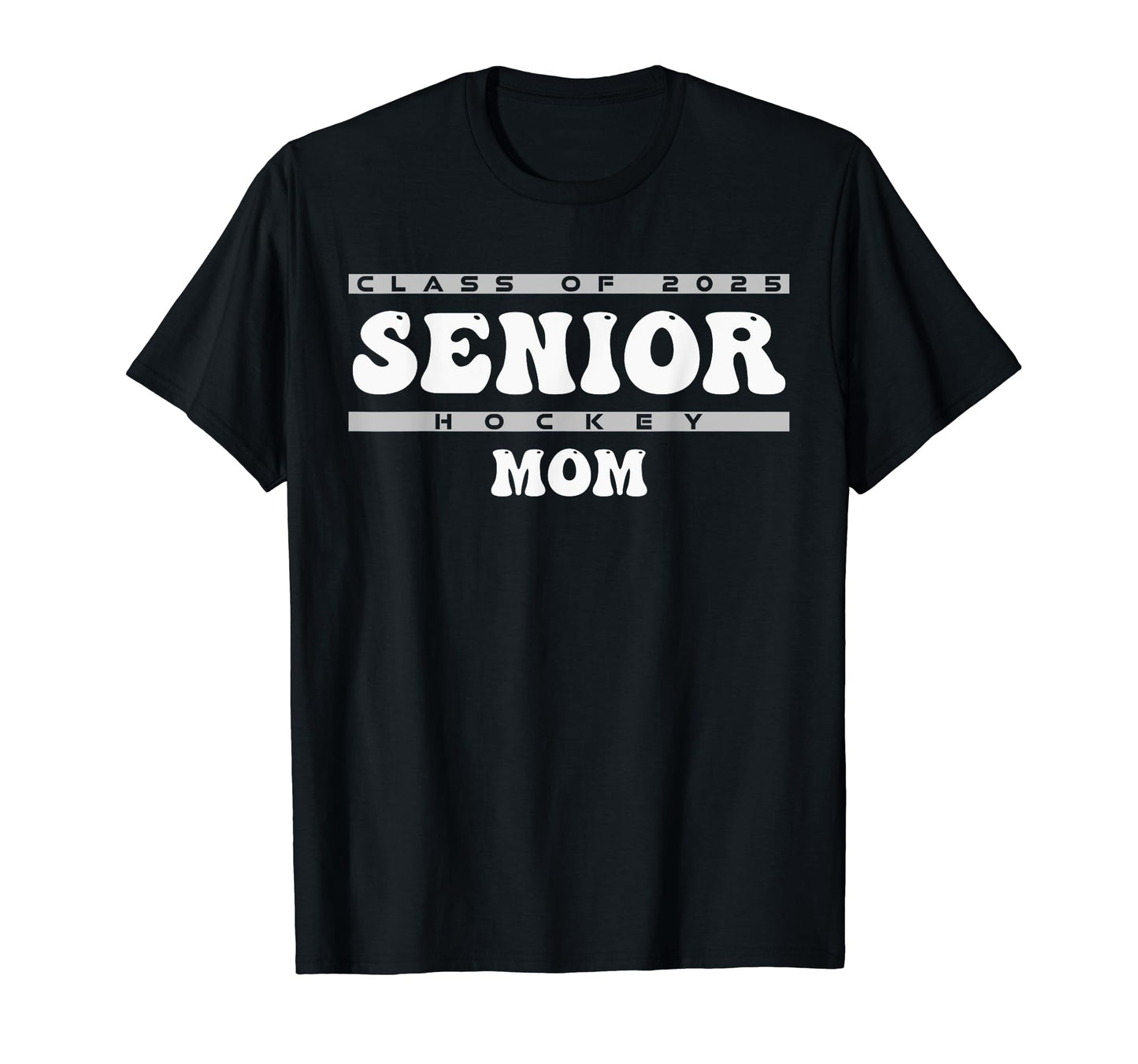 Senior Hockey Mom 2025 Groovy Hockey T-Shirt - Fun Novelty Design Unisex - T-Shirt, Sweatshirt, Hoodie