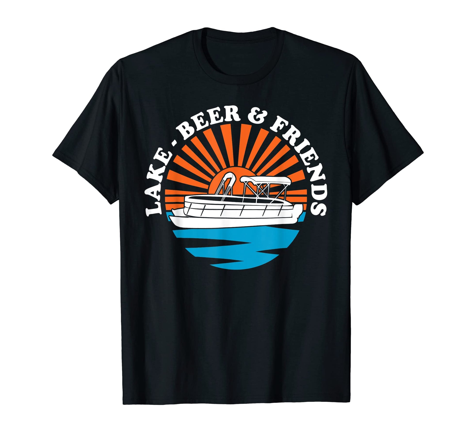 Lake Friends Boating Drinking Summer T-Shirt - Novelty Apparel Unisex - T-Shirt, Sweatshirt, Hoodie