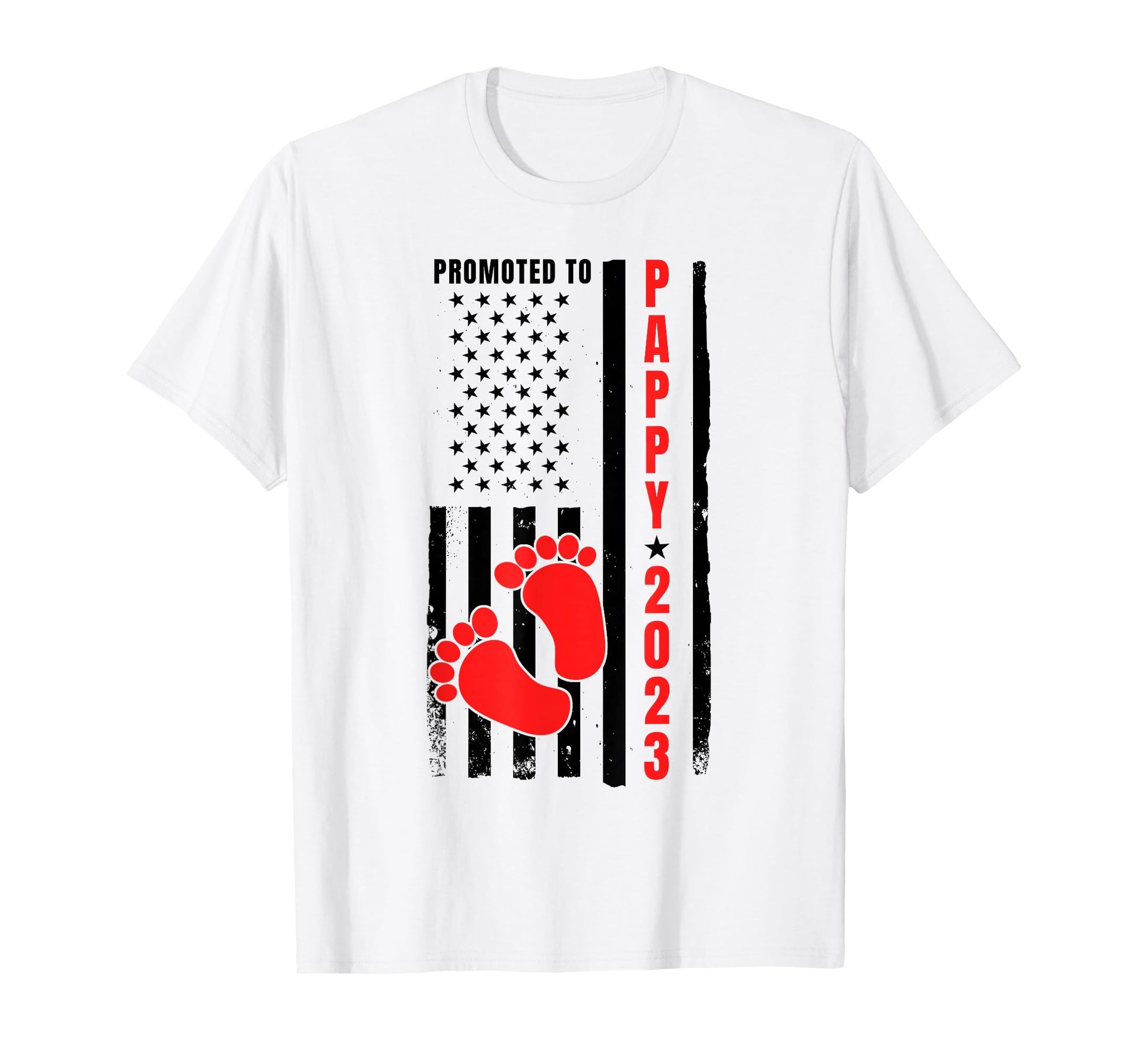 Promoted To Pappy 2023 Us Flag Grandpa T-Shirt - Trendy Graphic Men Women - T-Shirt, Sweatshirt, Hoodie
