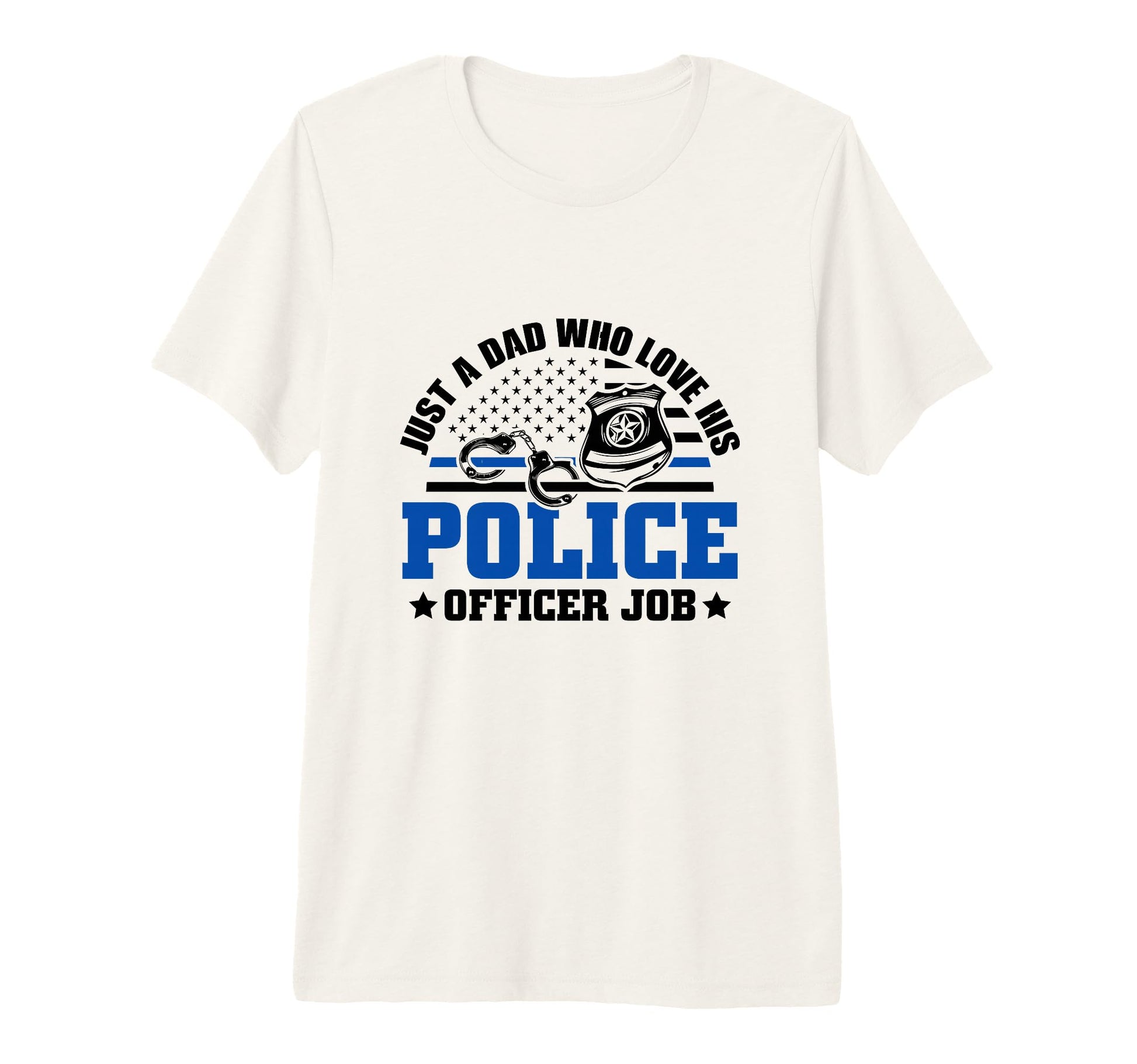 Mens Thin Blue Line Just Dad Who T-Shirt - Aesthetic Graphic for Adults - T-Shirt, Sweatshirt, Hoodie