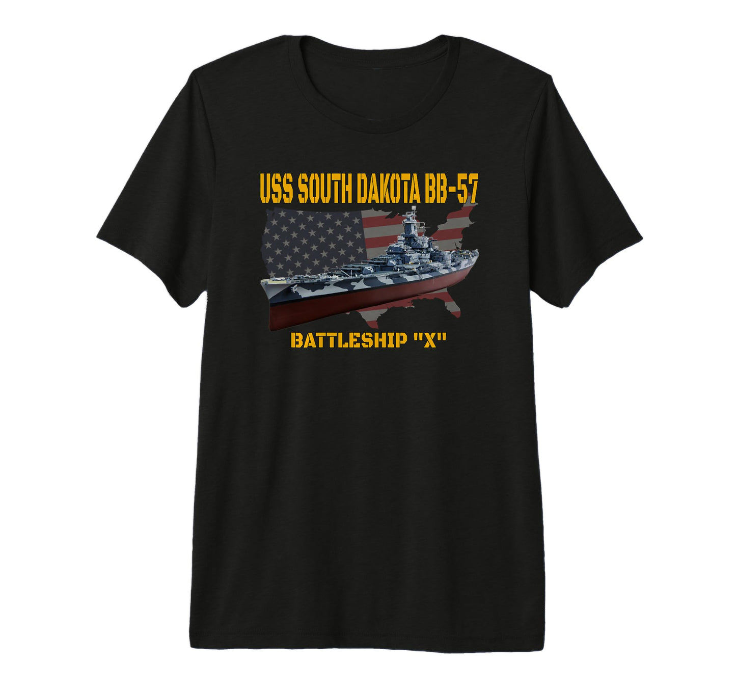 Ww2 American Warship Uss South T-Shirt - Fun Novelty Design for Adults - T-Shirt, Sweatshirt, Hoodie