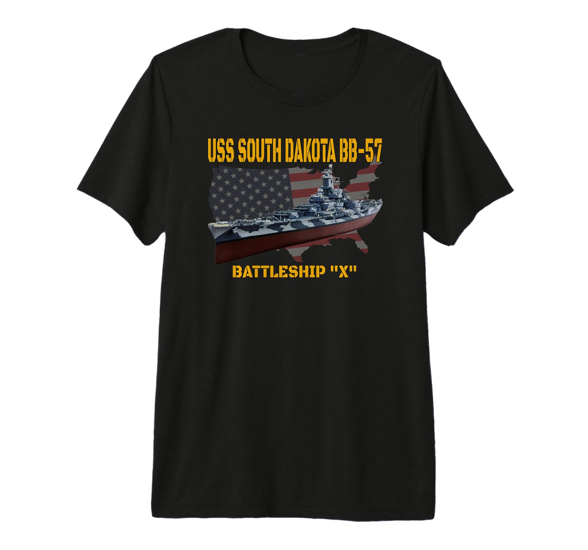 Ww2 American Warship Uss South T-Shirt - Fun Novelty Design for Adults - T-Shirt, Sweatshirt, Hoodie