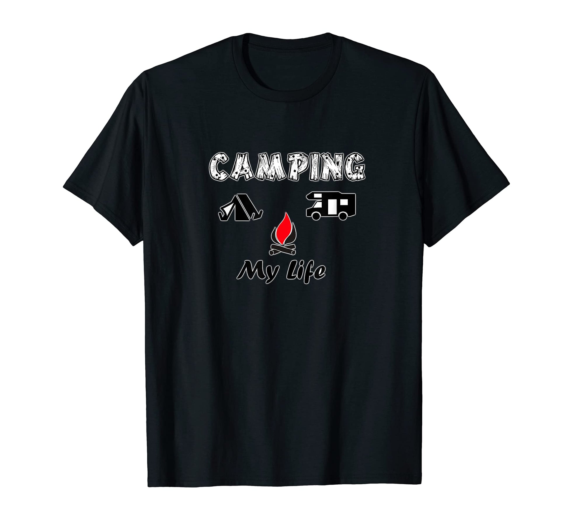 Camping My Life Camp Lover Rv Enthusiast T-Shirt - Custom Art Print Unisex - T-Shirt, Sweatshirt, Hoodie