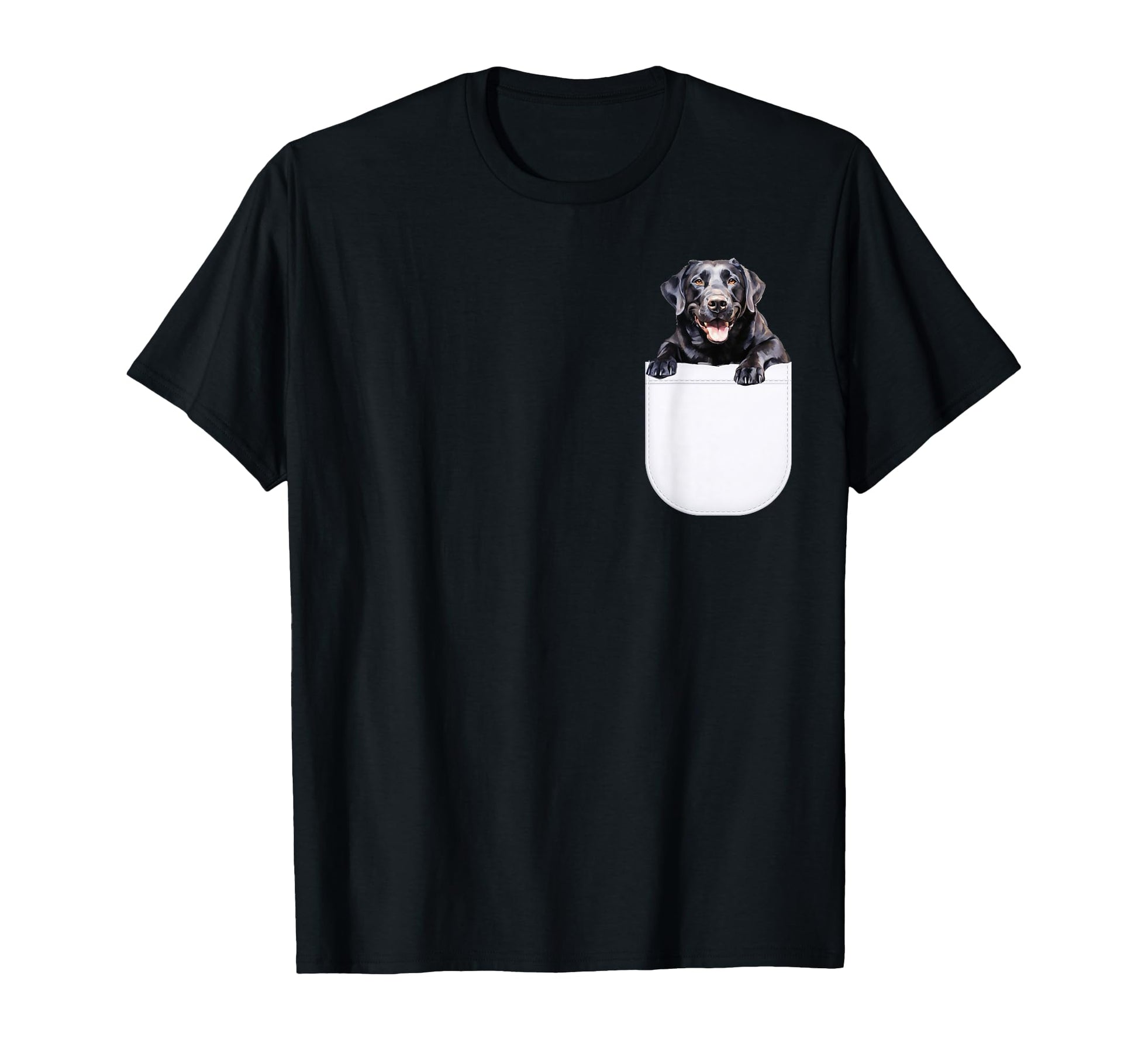 Black Labrador Dog Pocket Black Lab Dog T-Shirt - Novelty Apparel Unisex - T-Shirt, Sweatshirt, Hoodie