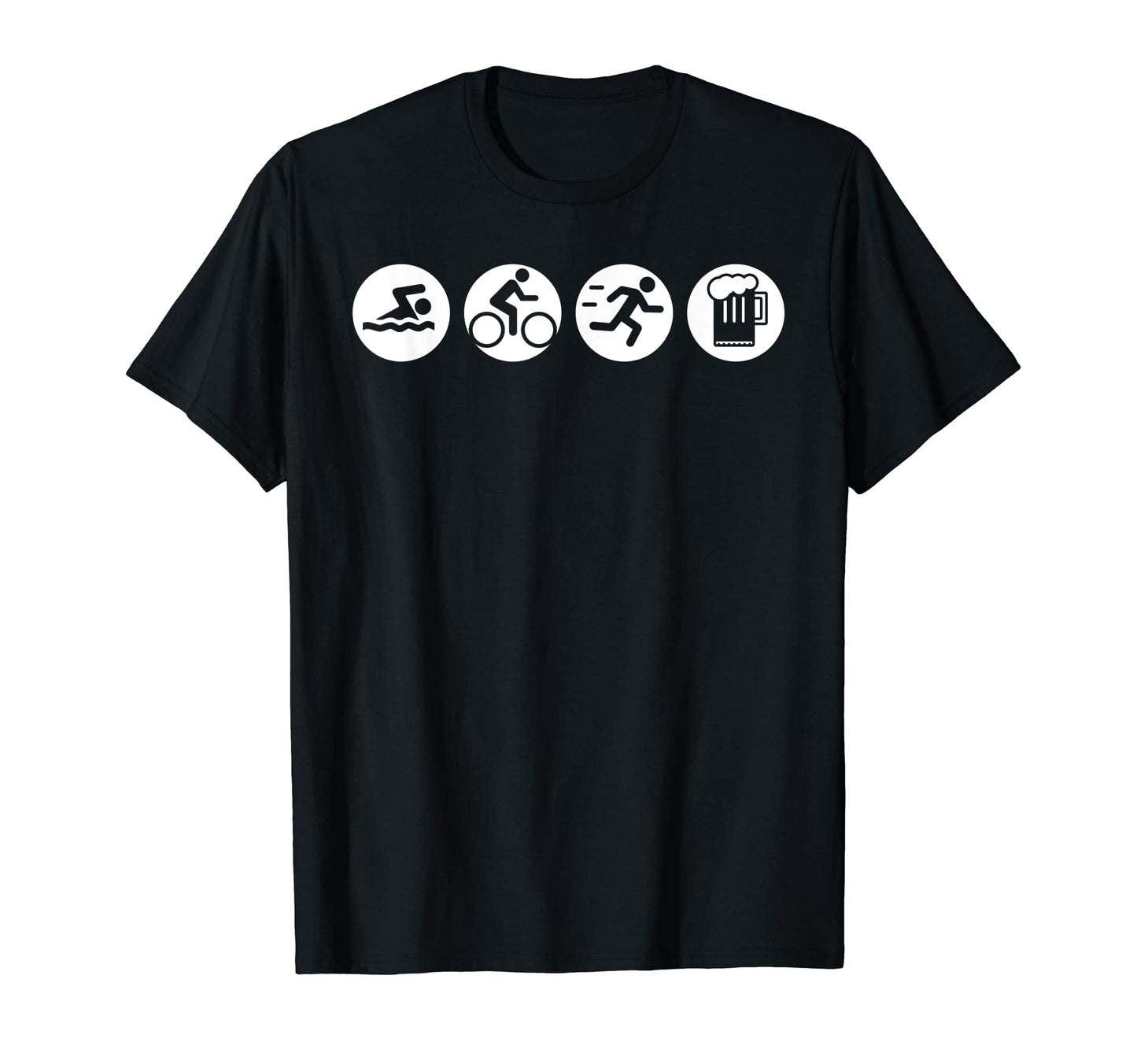 Triathlon Athlete Drinker Swim Bike T-Shirt - Aesthetic Graphic Men Women - T-Shirt, Sweatshirt, Hoodie