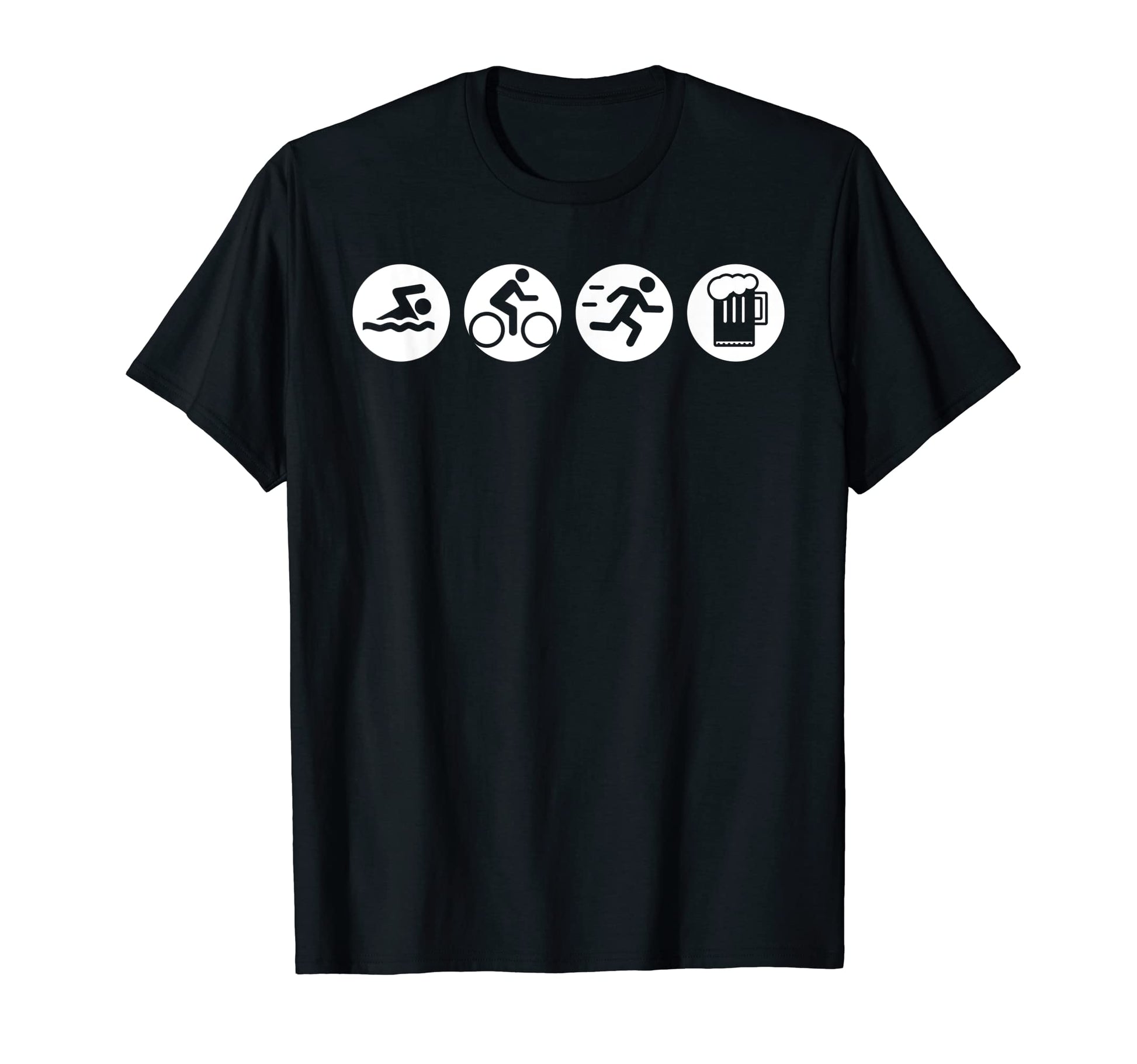 Triathlon Athlete Drinker Swim Bike T-Shirt - Aesthetic Graphic Men Women - T-Shirt, Sweatshirt, Hoodie