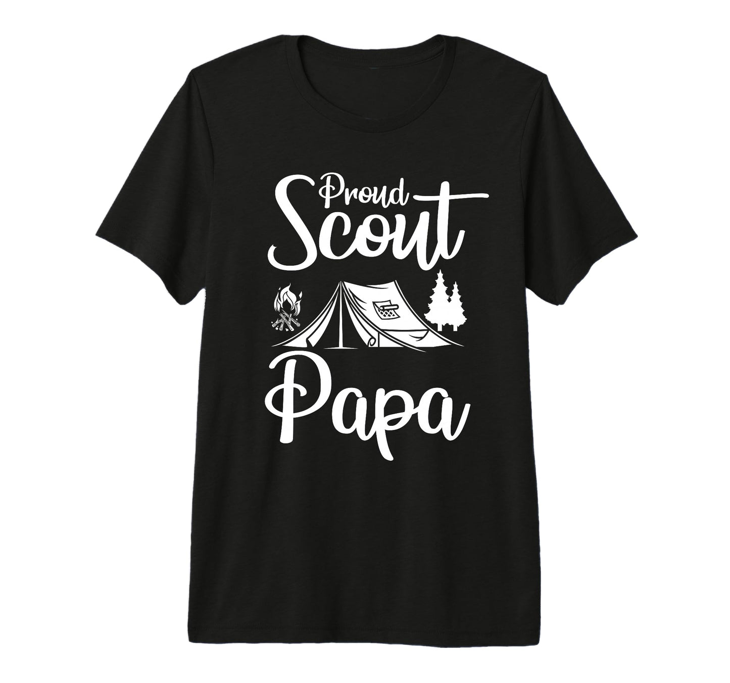 Proud Scout Papa Camping Scouting T-Shirt - Minimalist Print Men Women - T-Shirt, Sweatshirt, Hoodie