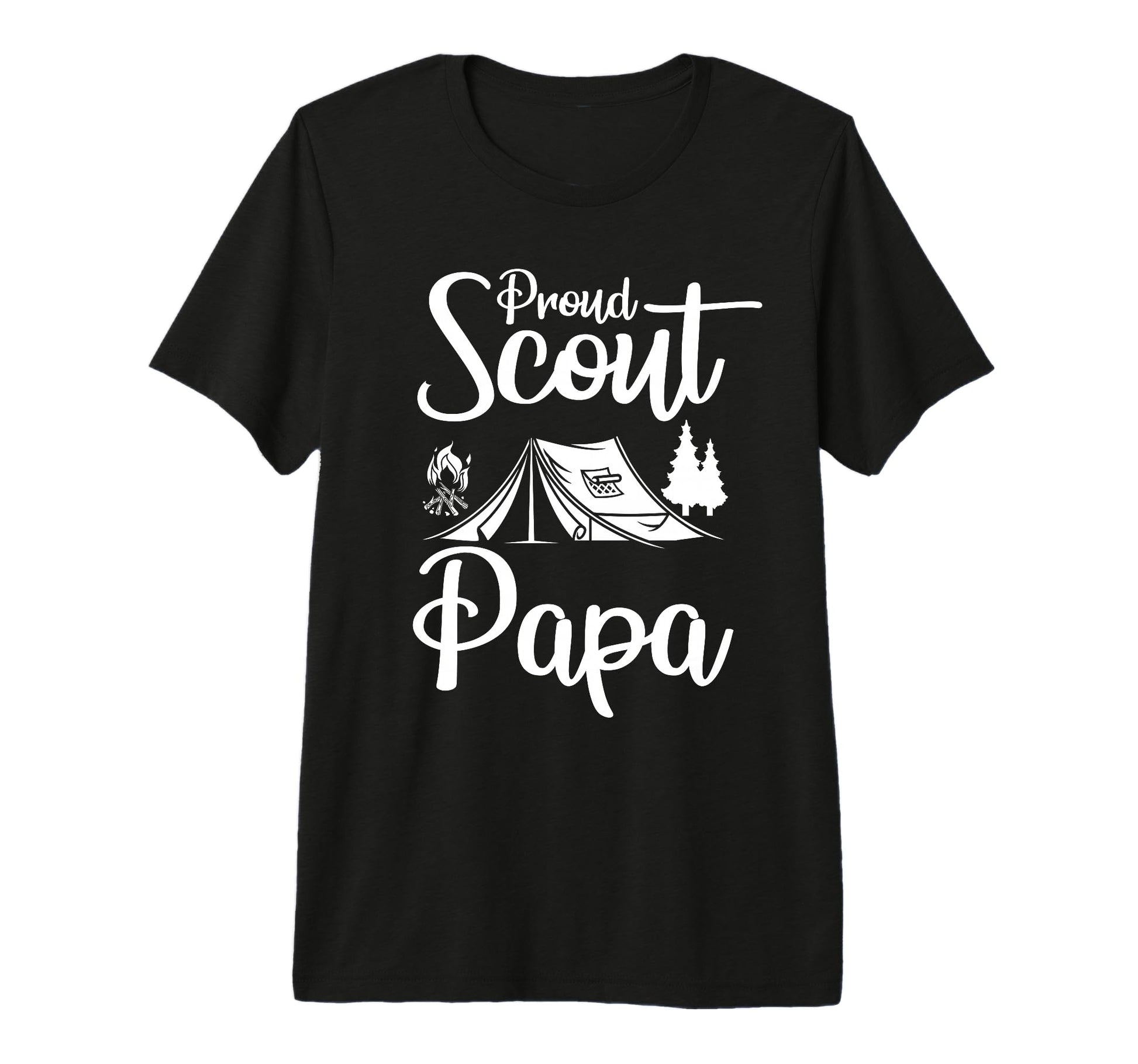 Proud Scout Papa Camping Scouting T-Shirt - Minimalist Print Men Women - T-Shirt, Sweatshirt, Hoodie