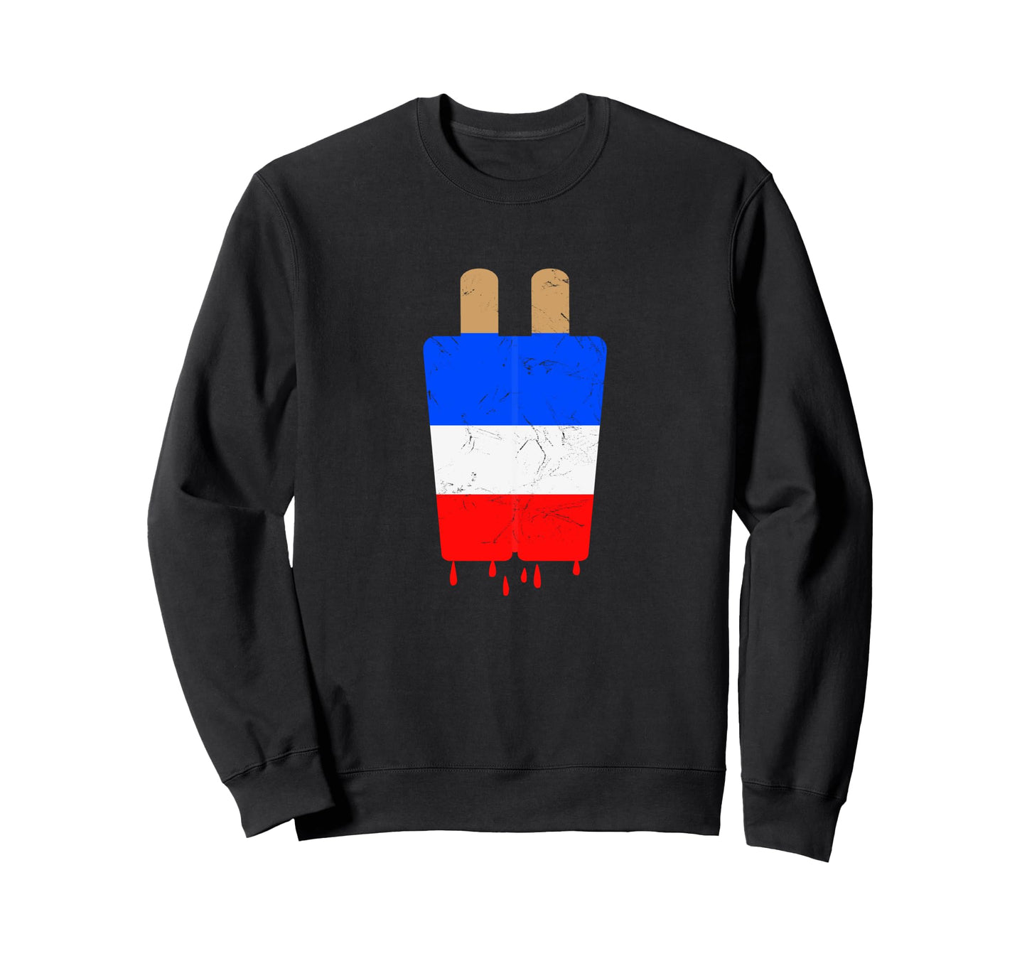 4Th July Ice Pop Red White Blue Sweatshirt - Minimalist Print Unisex - T-Shirt, Sweatshirt, Hoodie