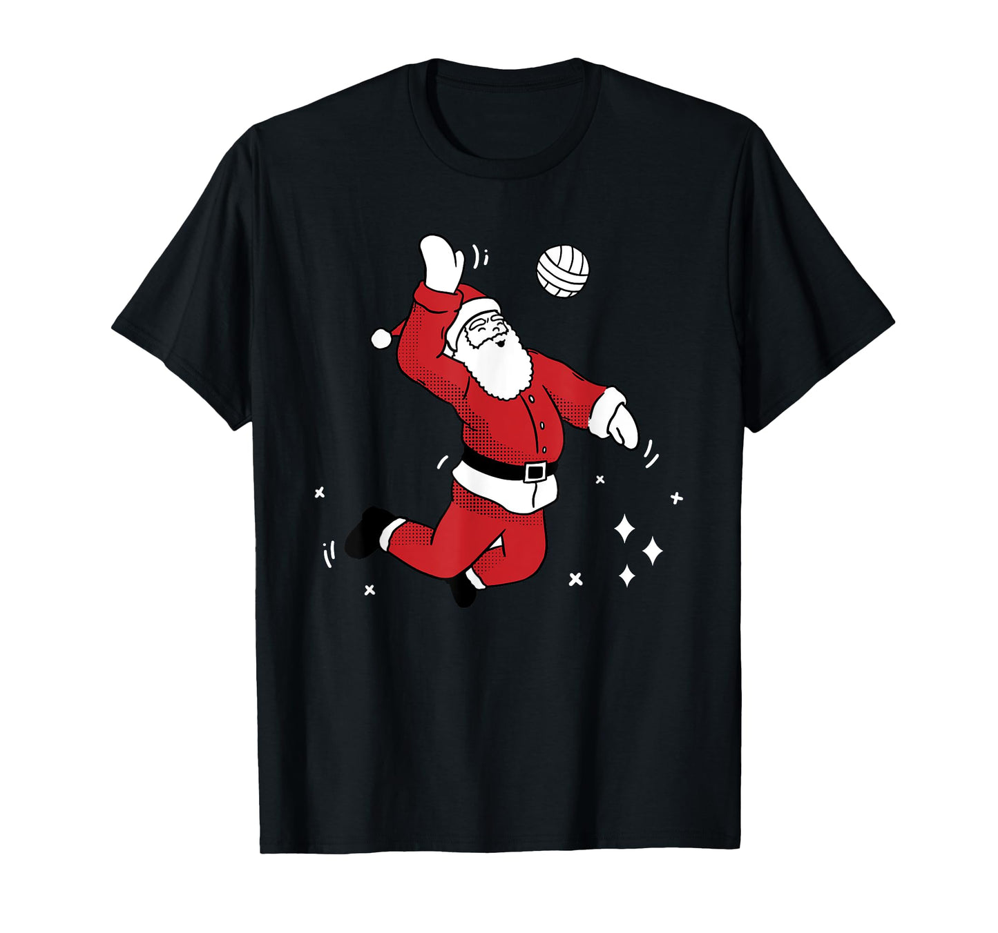 Santa Playing Volleyball Pajama T-Shirt - Casual Everyday Wear Men Women - T-Shirt, Sweatshirt, Hoodie