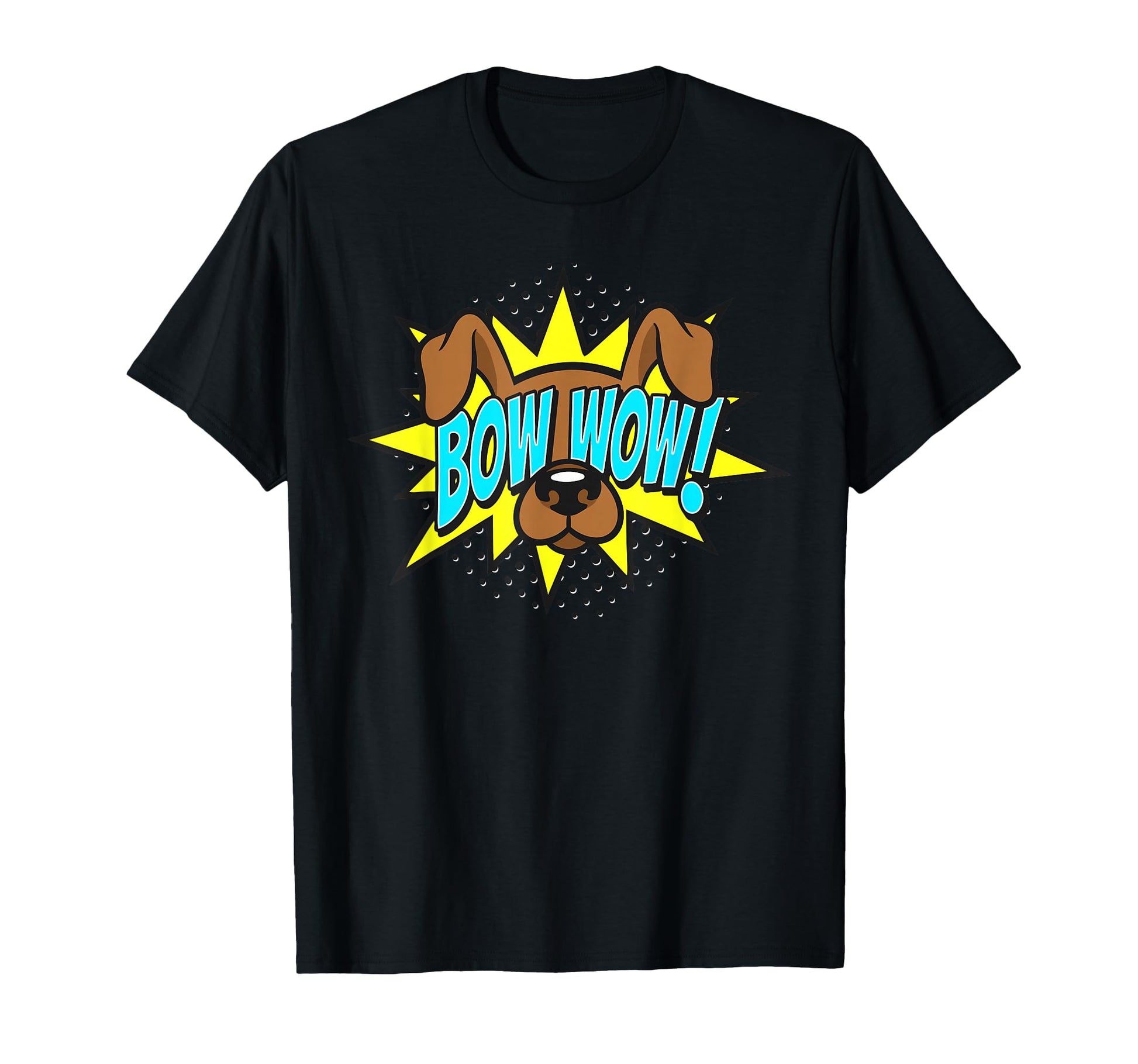 Dog Bow Wow Comic Onomatopoeia T-Shirt - Aesthetic Graphic for Adults - T-Shirt, Sweatshirt, Hoodie