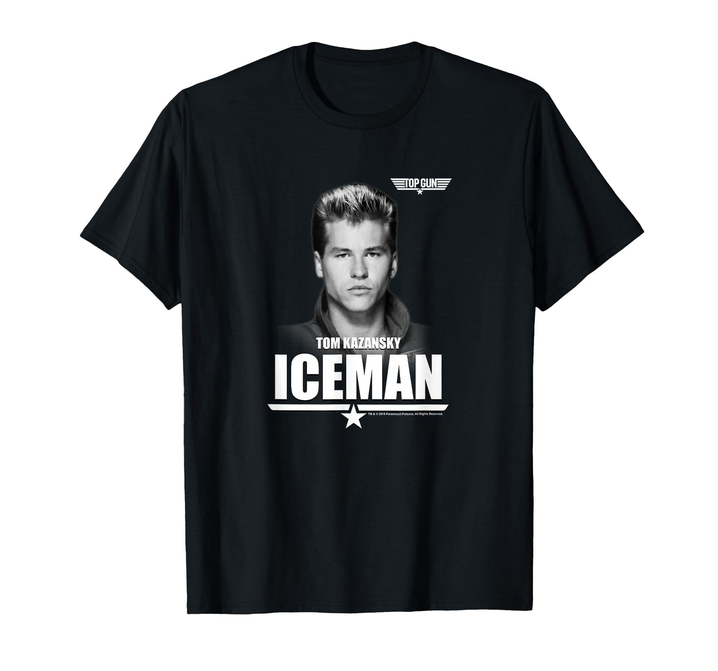 Gun Tom Kazansky Iceman Portrait T-Shirt - Novelty Apparel Men Women - T-Shirt, Sweatshirt, Hoodie