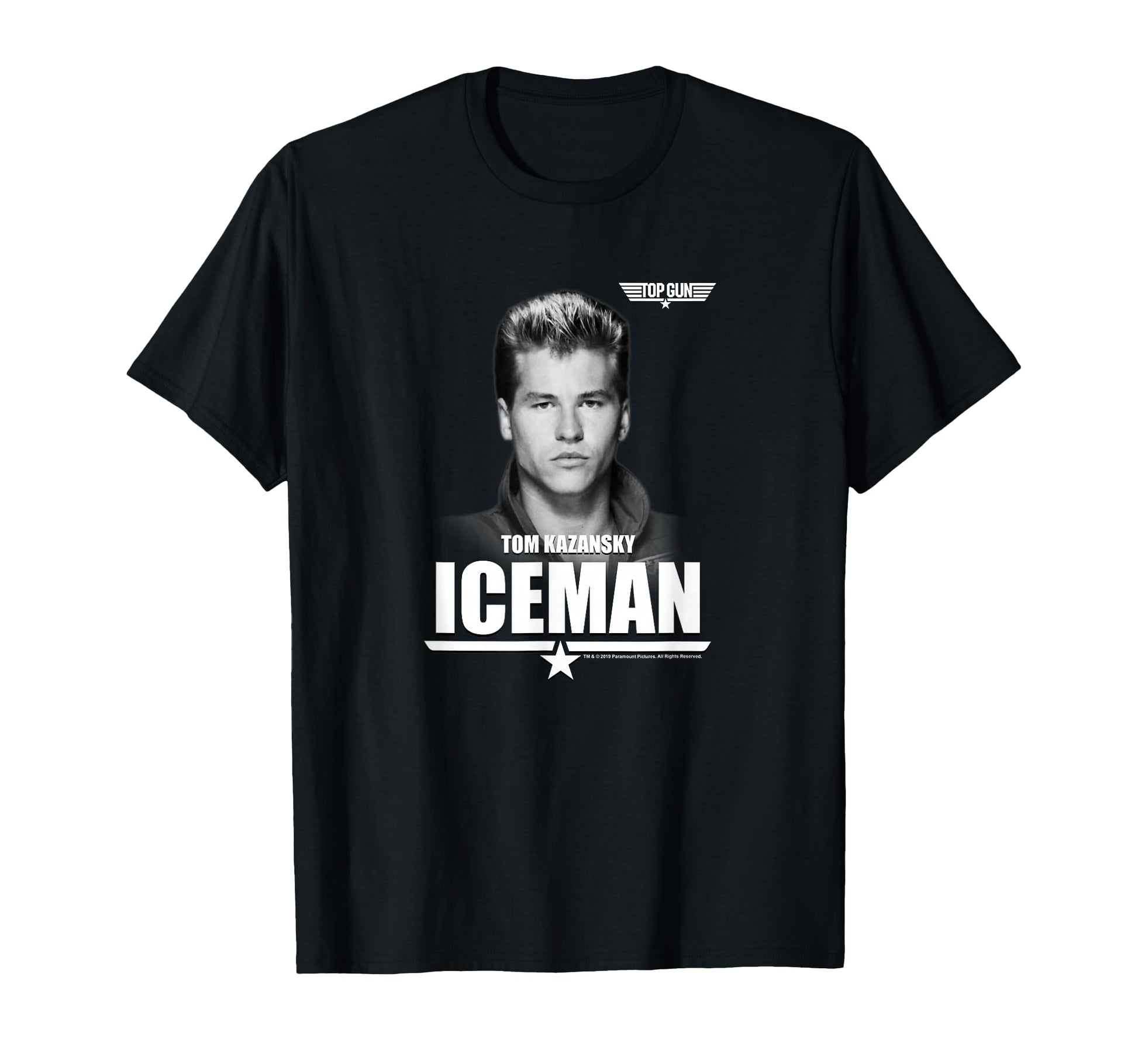 Gun Tom Kazansky Iceman Portrait T-Shirt - Novelty Apparel Men Women - T-Shirt, Sweatshirt, Hoodie