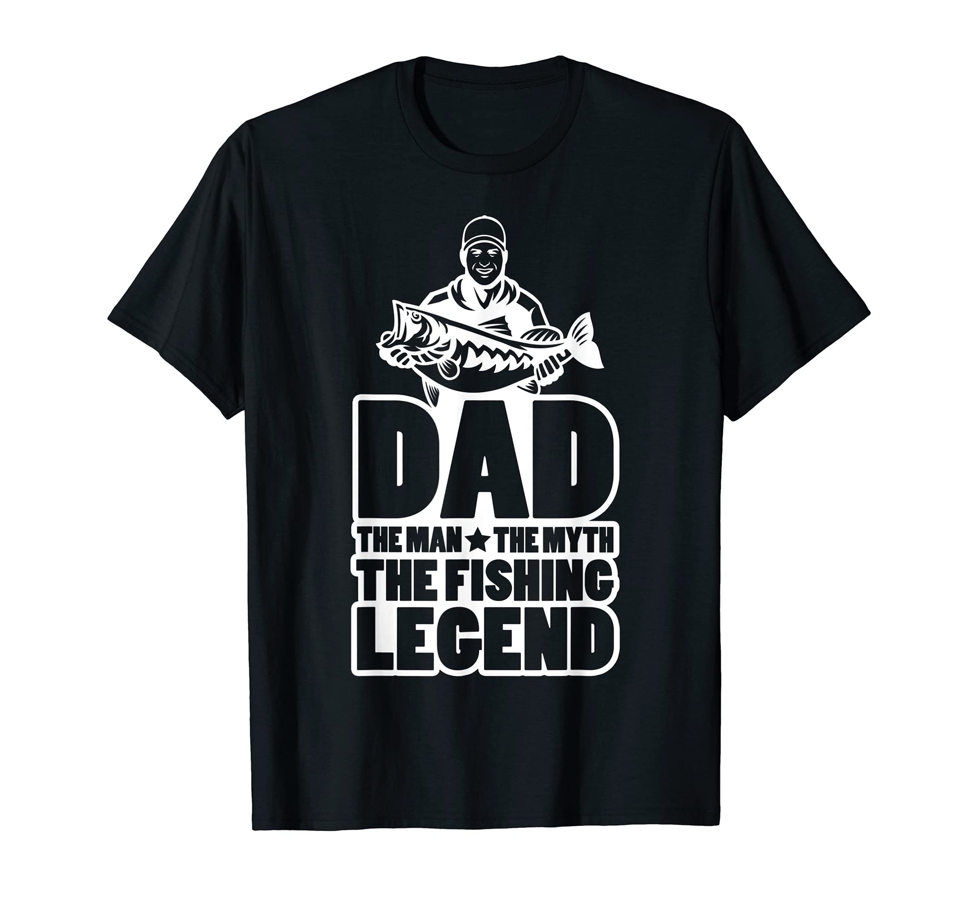 Mens Dad Myth Fishing Legend Fisherman T-Shirt - Minimalist Print Men Women - T-Shirt, Sweatshirt, Hoodie