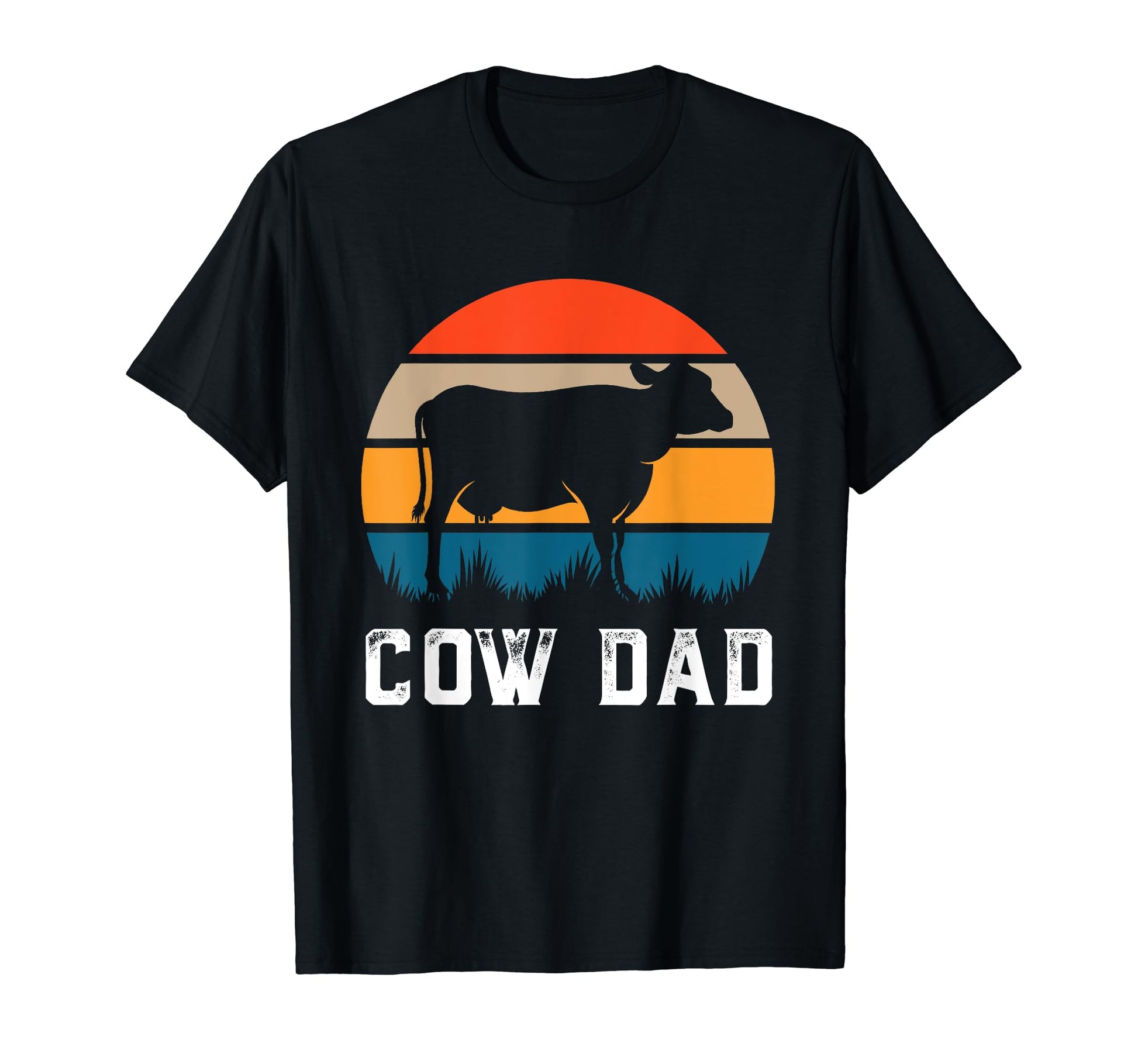 Cow Dad Funny Cattle Gift Dairy T-Shirt - Aesthetic Graphic for Adults - T-Shirt, Sweatshirt, Hoodie