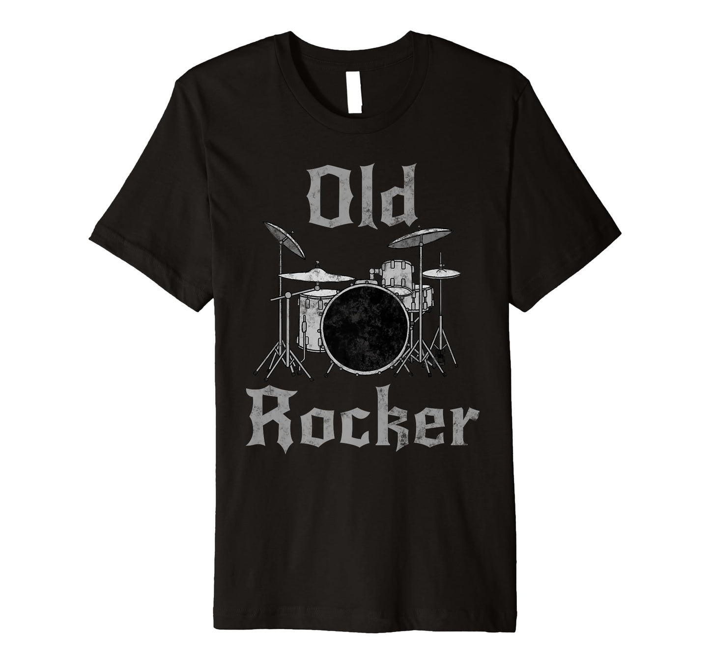 Old Rocker Drummer Retirement Fathers Day T-Shirt - Trendy Graphic Unisex - T-Shirt, Sweatshirt, Hoodie