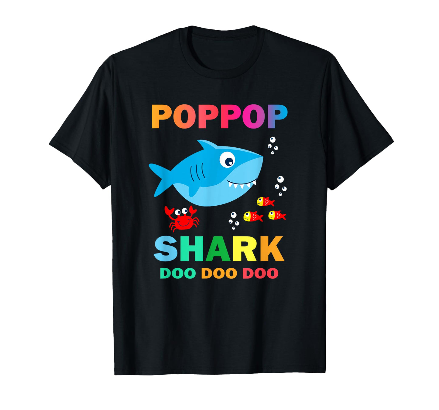 Poppop Shark Fathers Day Gift From Wife Son T-Shirt - Graphic Print Unisex - T-Shirt, Sweatshirt, Hoodie