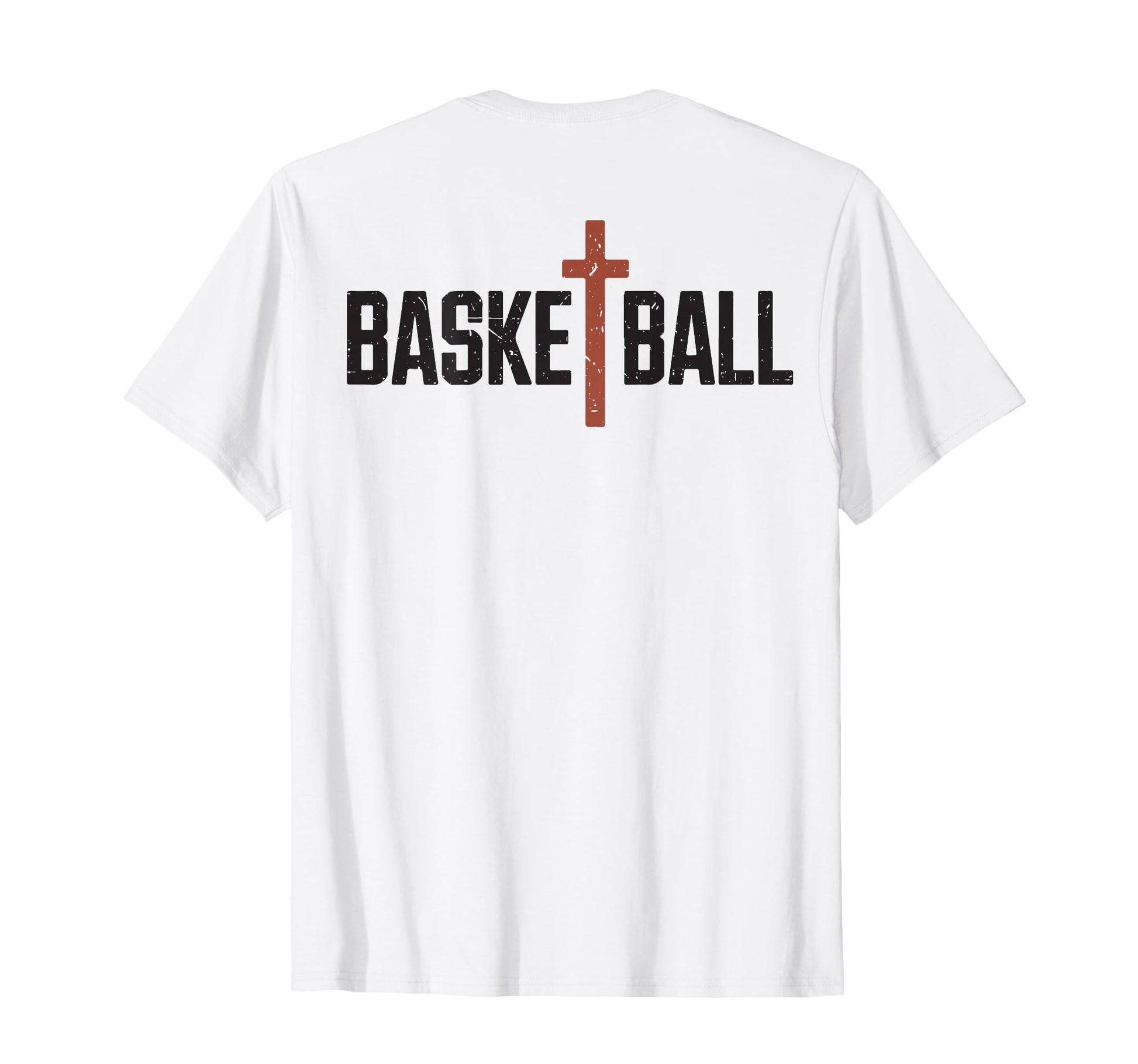 Mens Christian Basketball Cross T-Shirt - Minimalist Print Unisex - T-Shirt, Sweatshirt, Hoodie
