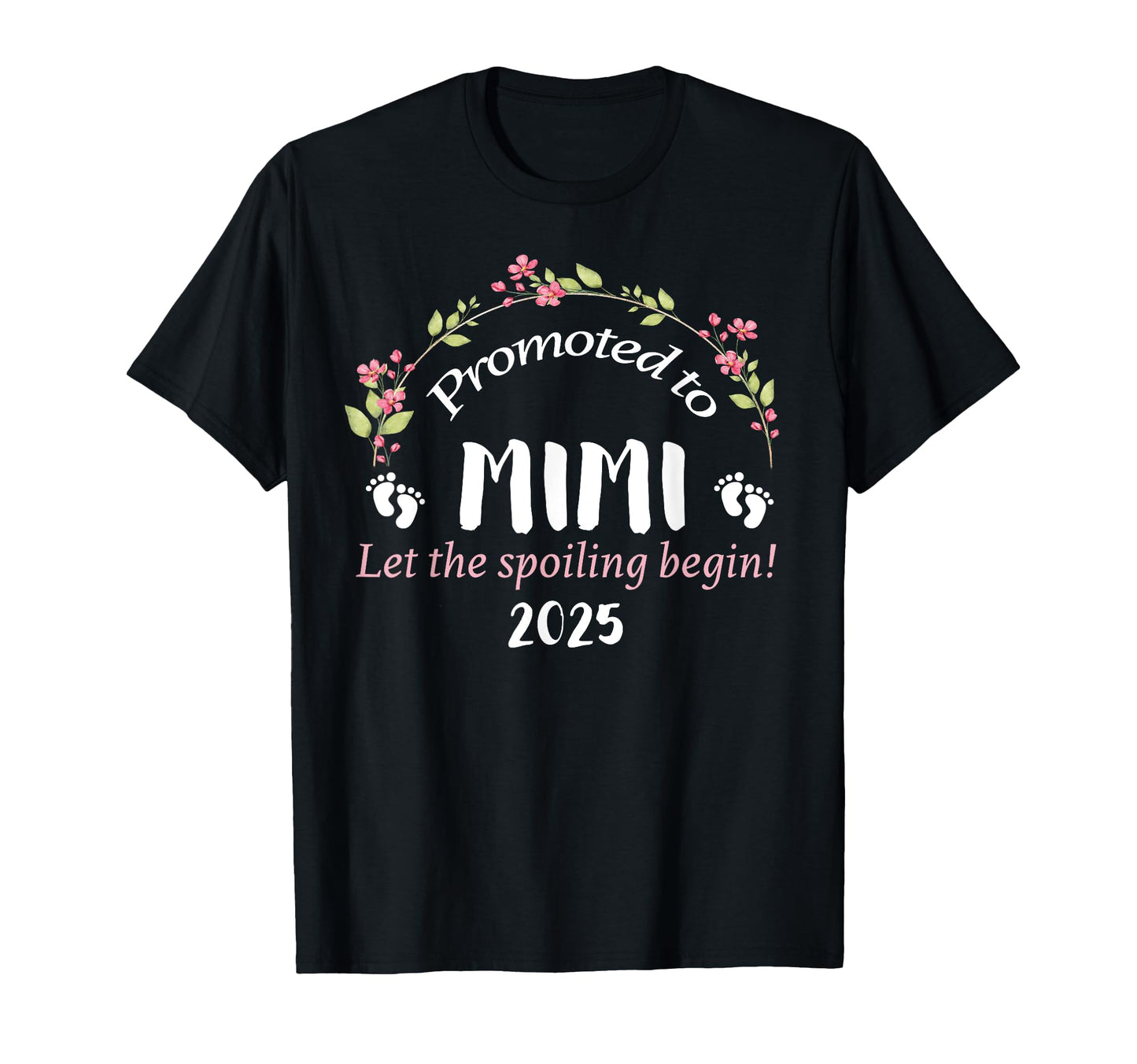 Promoted To Mimi Est 2025 Floral Let T-Shirt - Unique Graphic Unisex - T-Shirt, Sweatshirt, Hoodie