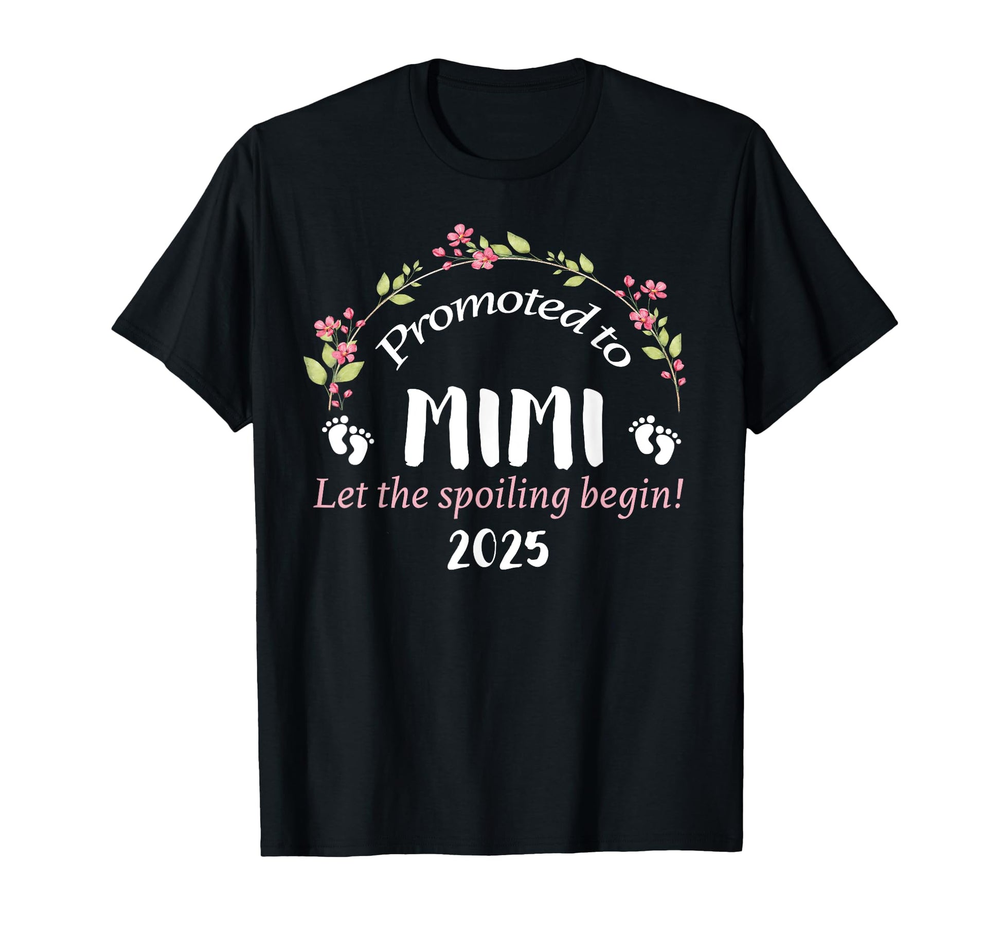 Promoted To Mimi Est 2025 Floral Let T-Shirt - Unique Graphic Unisex - T-Shirt, Sweatshirt, Hoodie