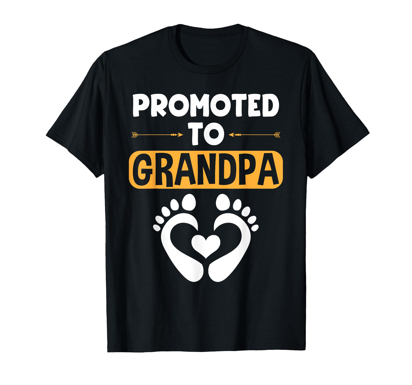 Promoted To Grandpa Grandfather Heart T-Shirt - Novelty Apparel Men Women - T-Shirt, Sweatshirt, Hoodie