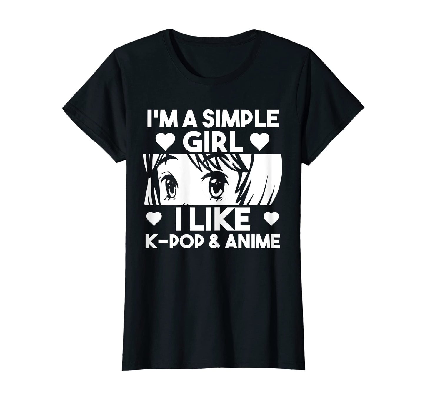 Womens Im Simple I Like K Pop Anime T-Shirt - Streetwear Style for Adults - T-Shirt, Sweatshirt, Hoodie
