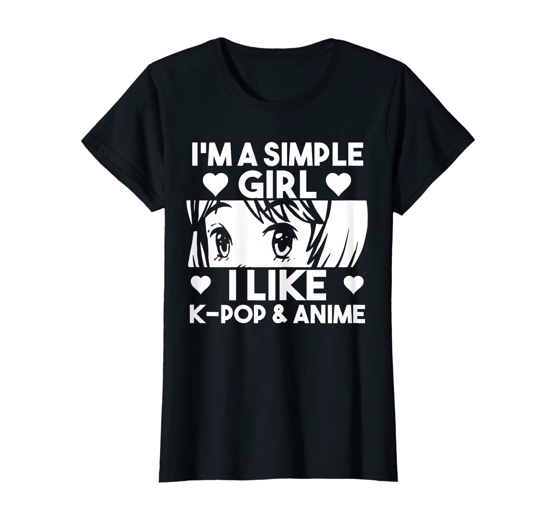 Womens Im Simple I Like K Pop Anime T-Shirt - Streetwear Style for Adults - T-Shirt, Sweatshirt, Hoodie