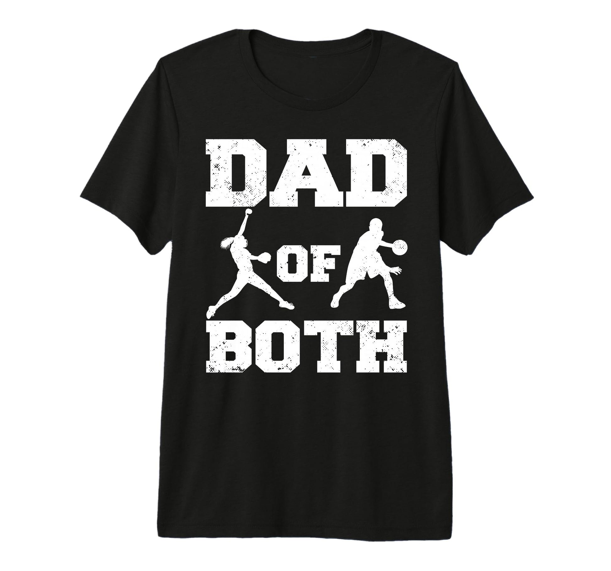 Mens Dad Both Funny Softball Basketball T-Shirt - Aesthetic Graphic Unisex - T-Shirt, Sweatshirt, Hoodie