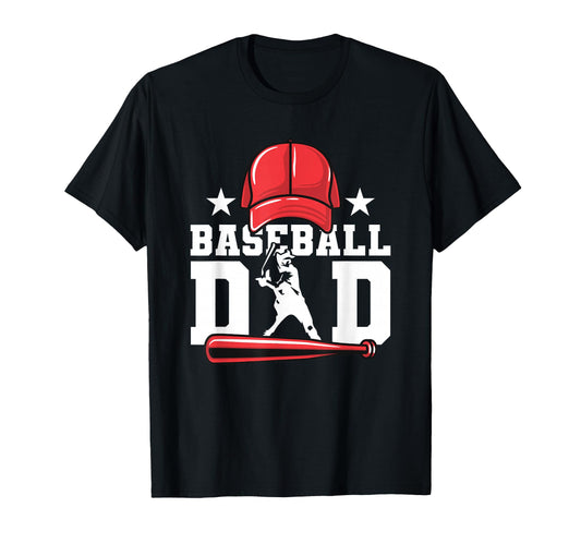 Baseball Baseball Dad Daddy Fathers Day T-Shirt - Unique Graphic for Adults - T-Shirt, Sweatshirt, Hoodie