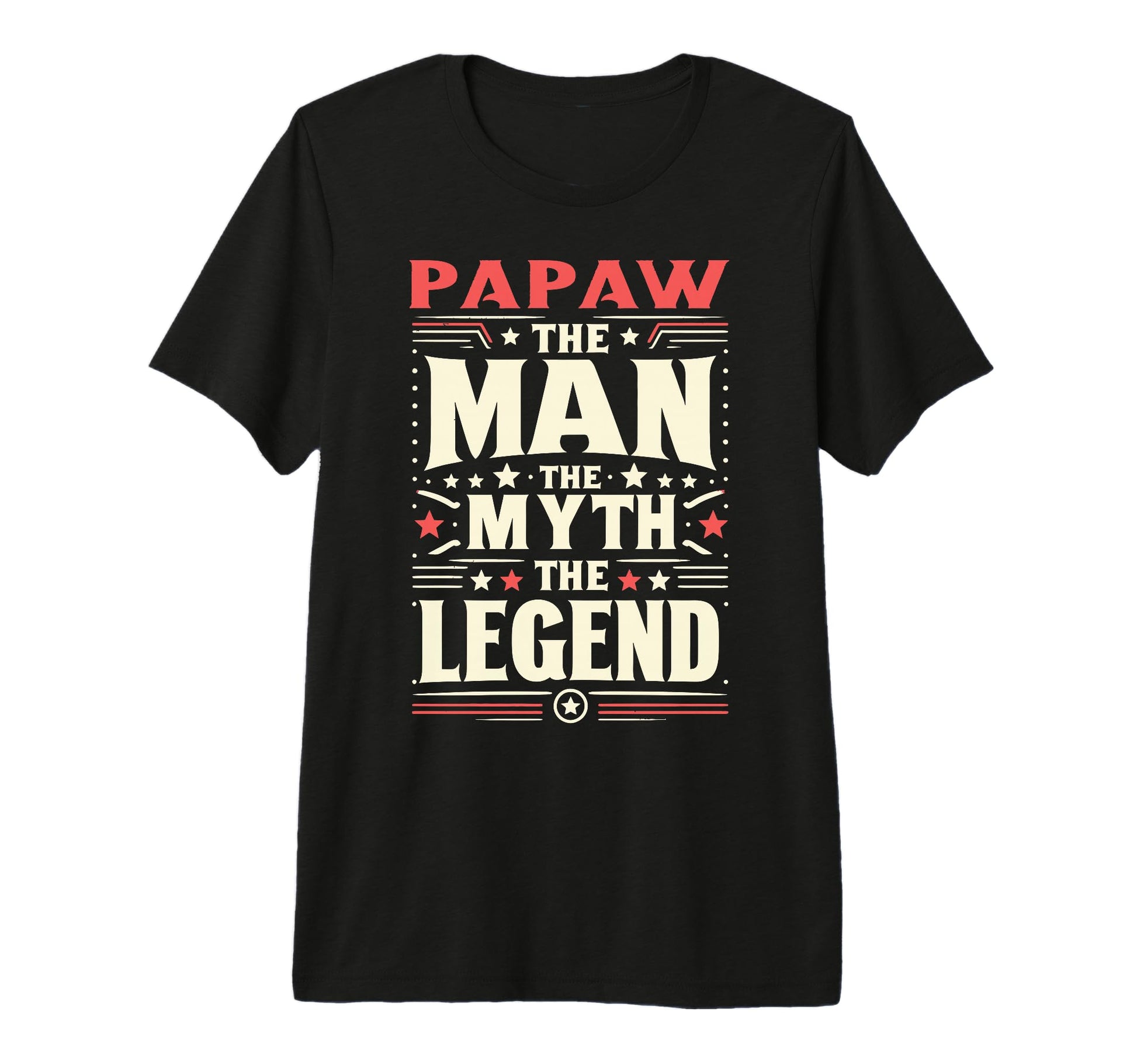 Mens Papaw Myth Legend Dad Grandpa T-Shirt - Minimalist Print for Adults - T-Shirt, Sweatshirt, Hoodie